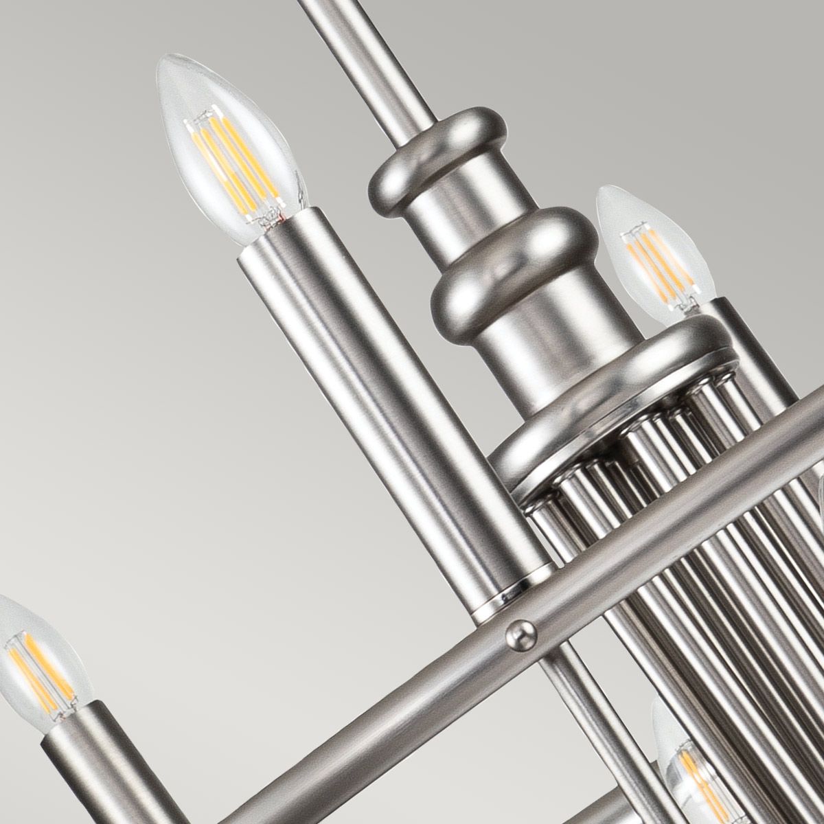 Downton  12 Light Chandelier - Nickel