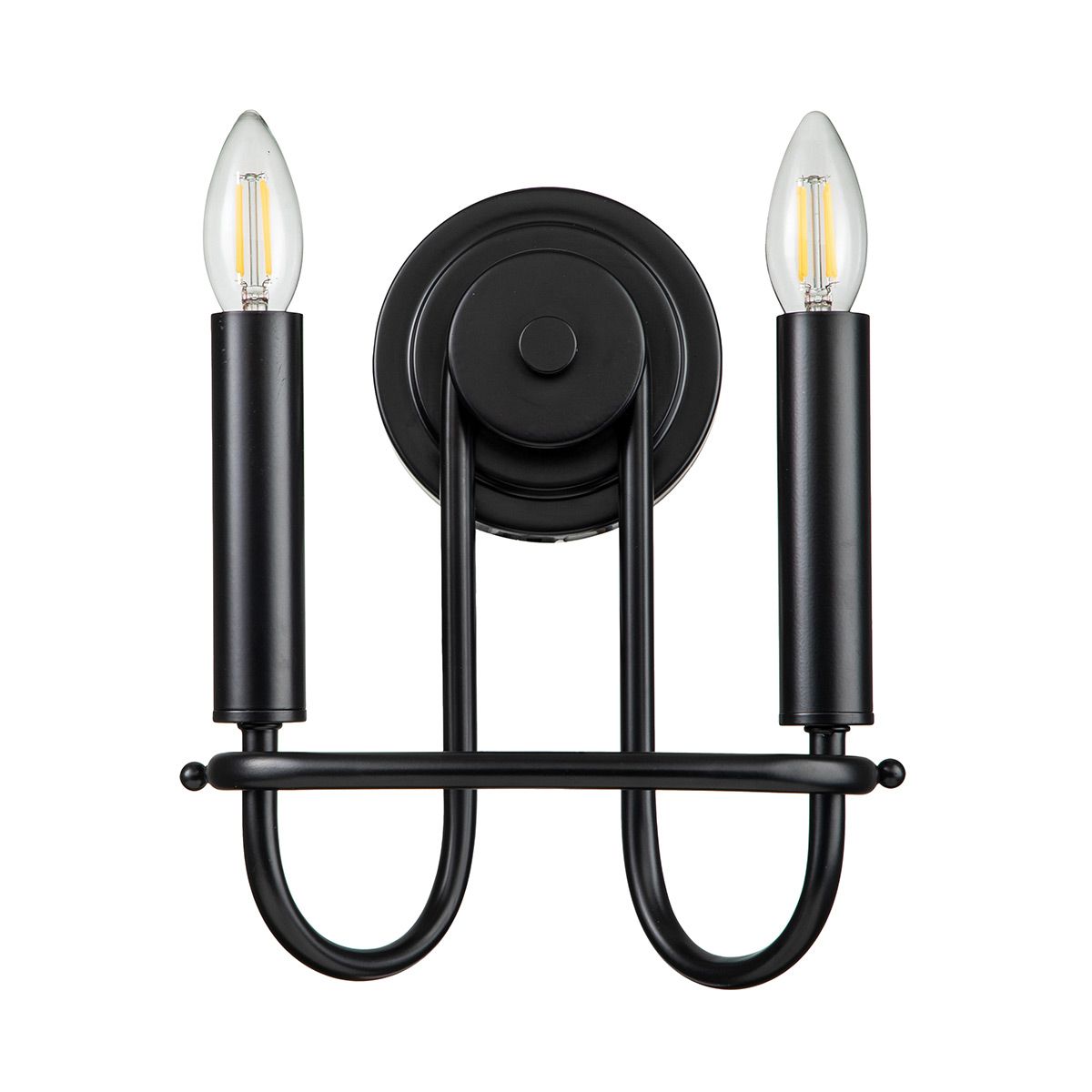 Downton 2lt Wall light - Black