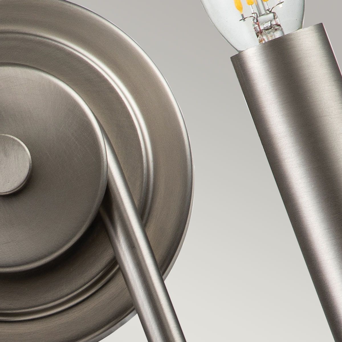 Downton 2lt Wall light - Nickel