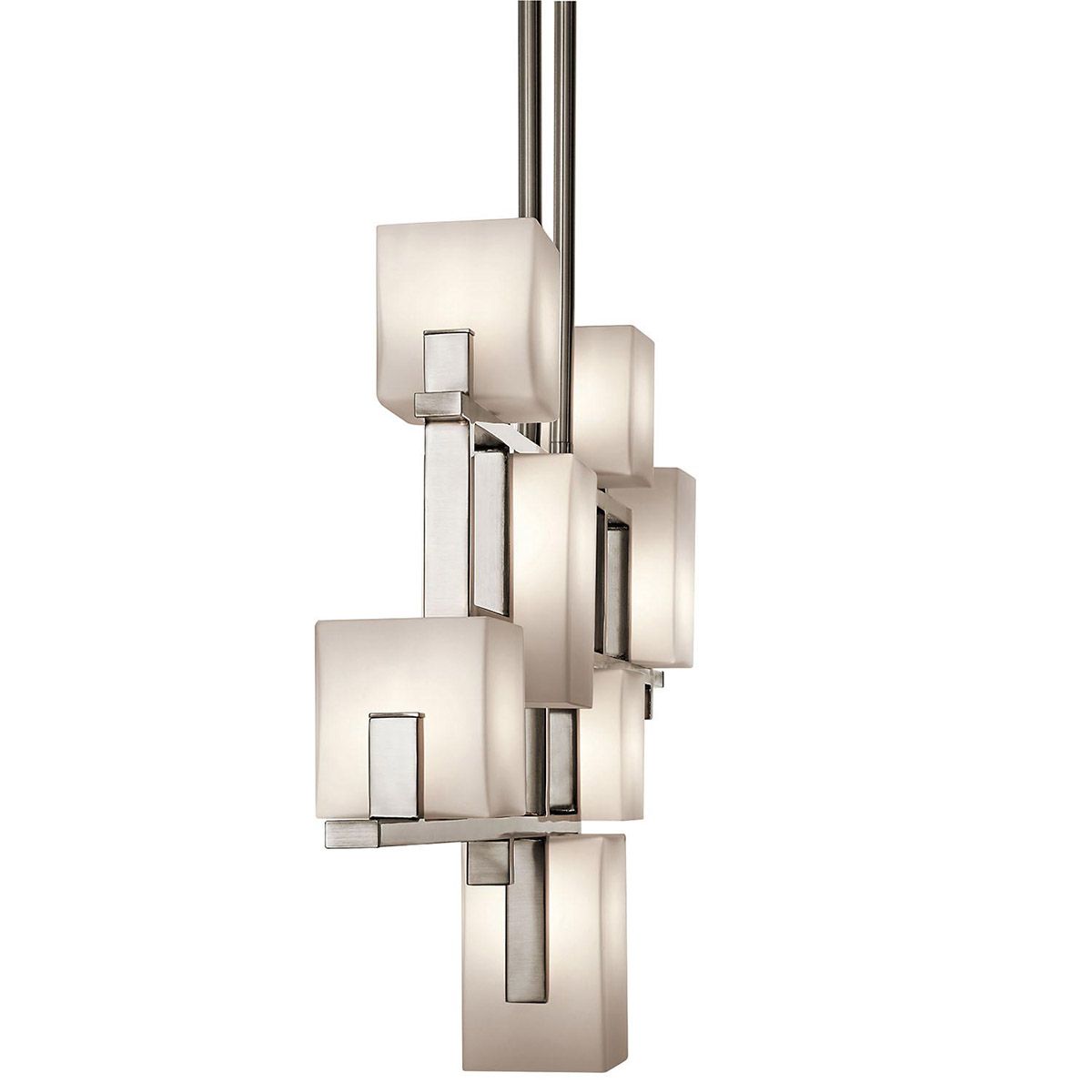 City Lights 7 Light Linear Chandelier - Pewter