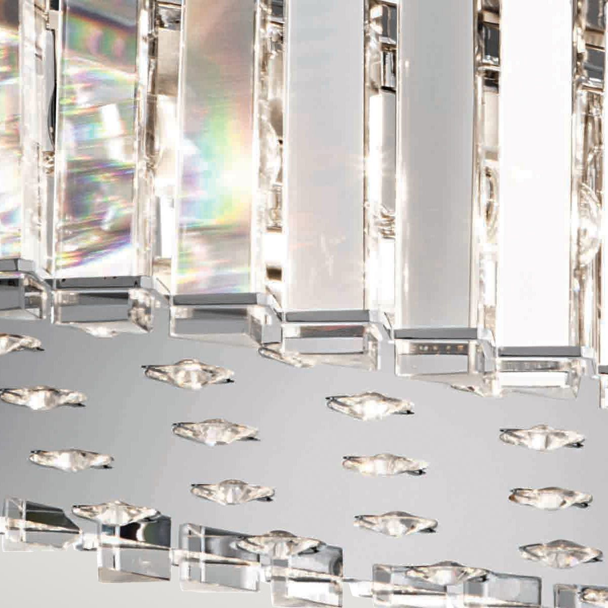 Crystal Skye 1Double Island Pendant Light - Chrome