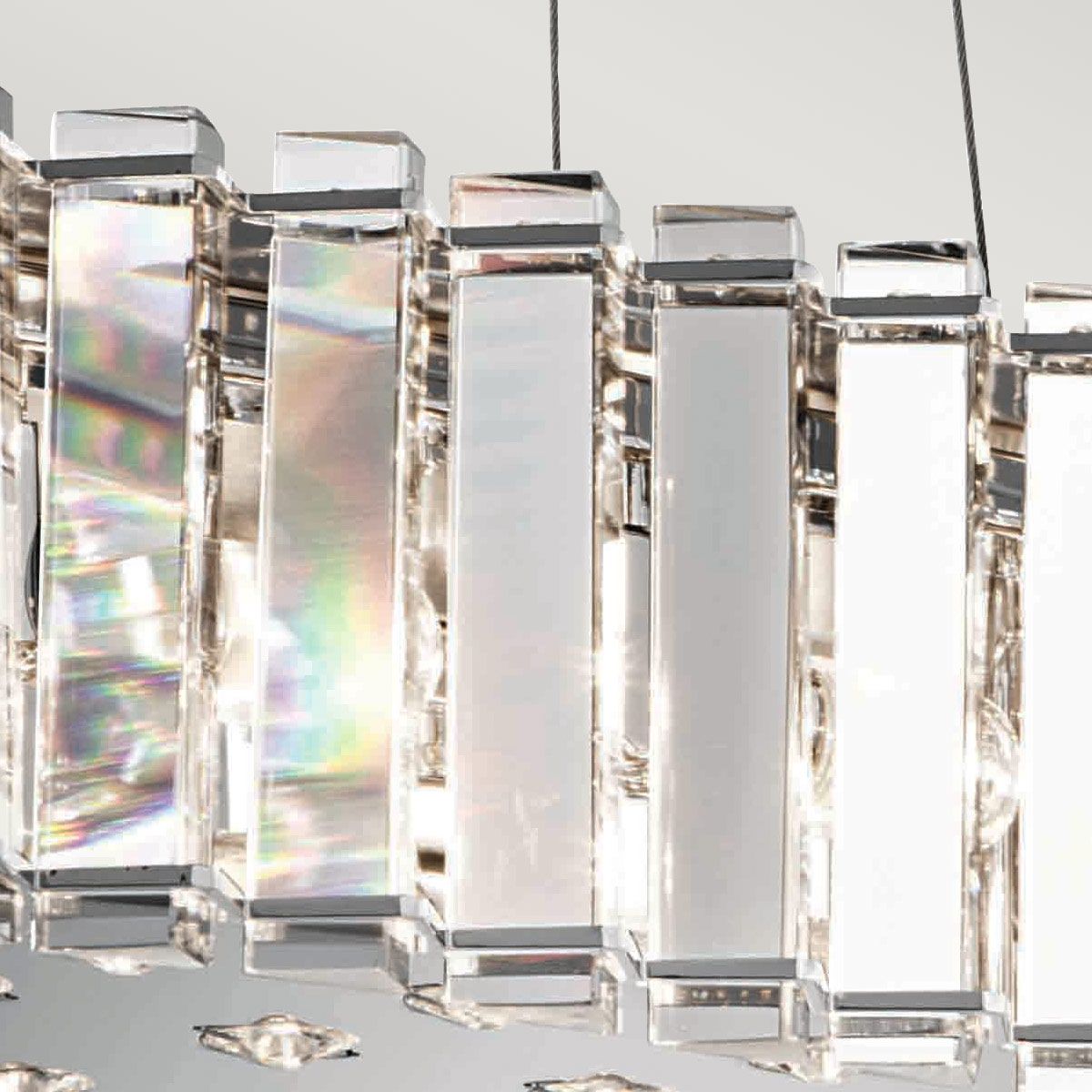 Crystal Skye 8 Light Island Chandelier - Chrome