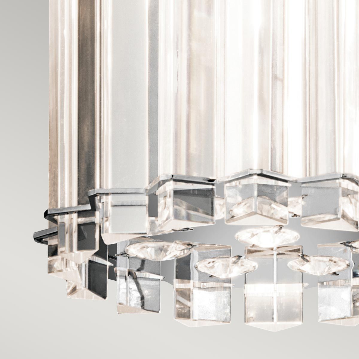 Crystal Skye Double Mini Pendant Light - Chrome