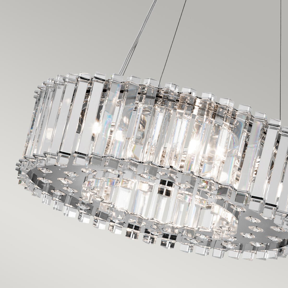 Crystal Skye 6 Light Pendant Light - Chrome