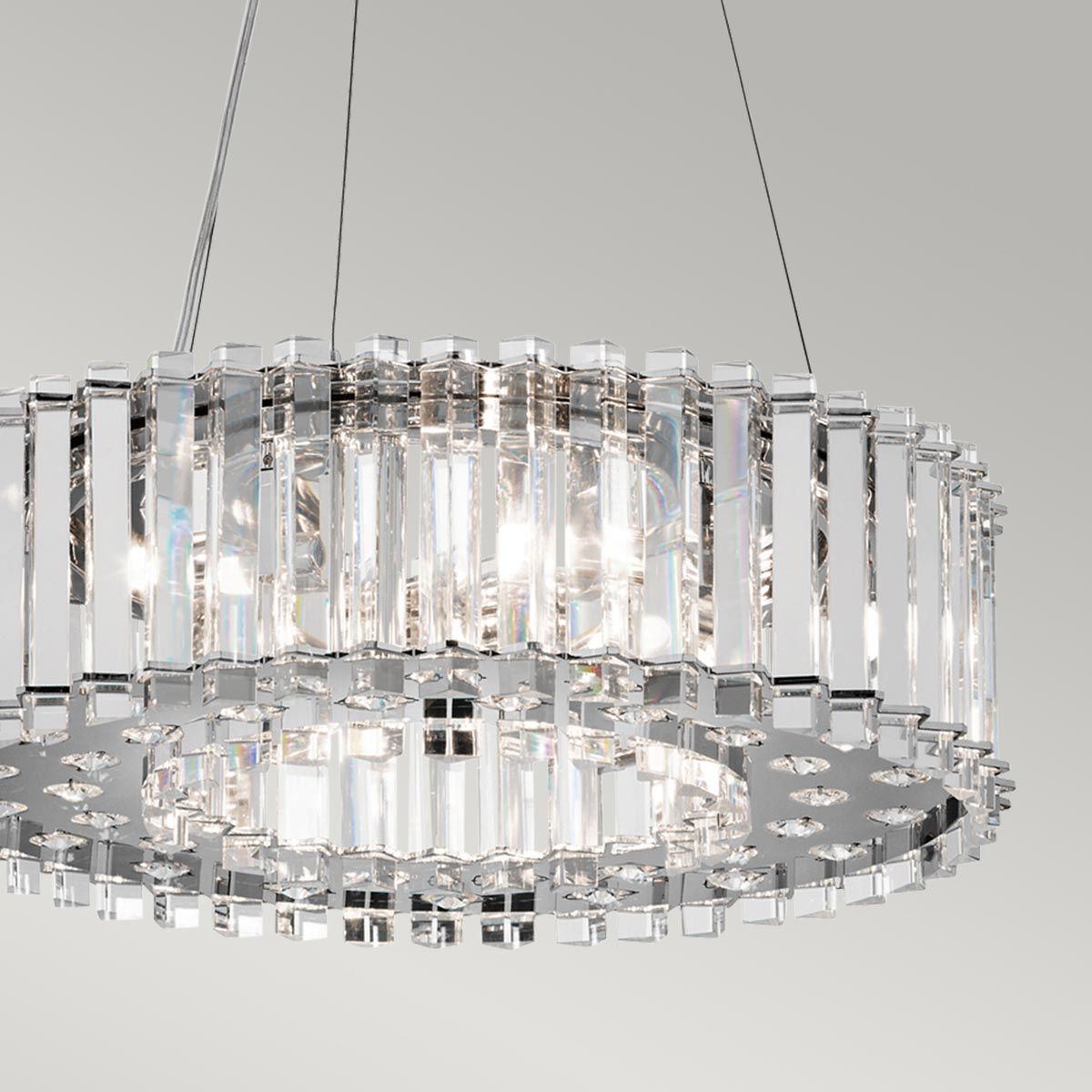 Crystal Skye 6 Light Pendant Light - Chrome