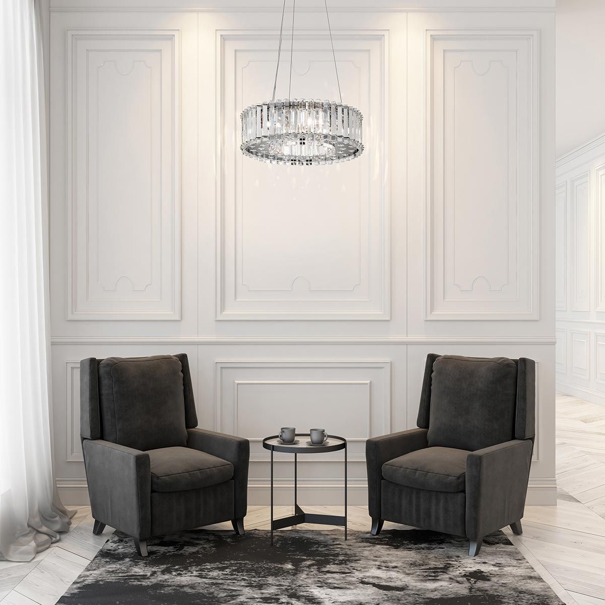Crystal Skye 6 Light Pendant Light - Chrome