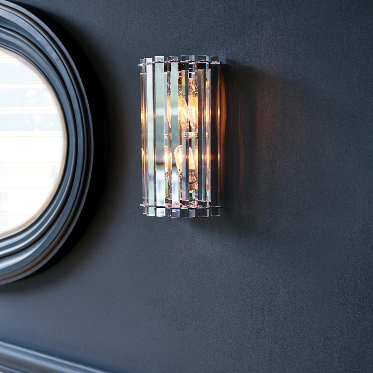 Crystal Skye Double Wall Light - Chrome