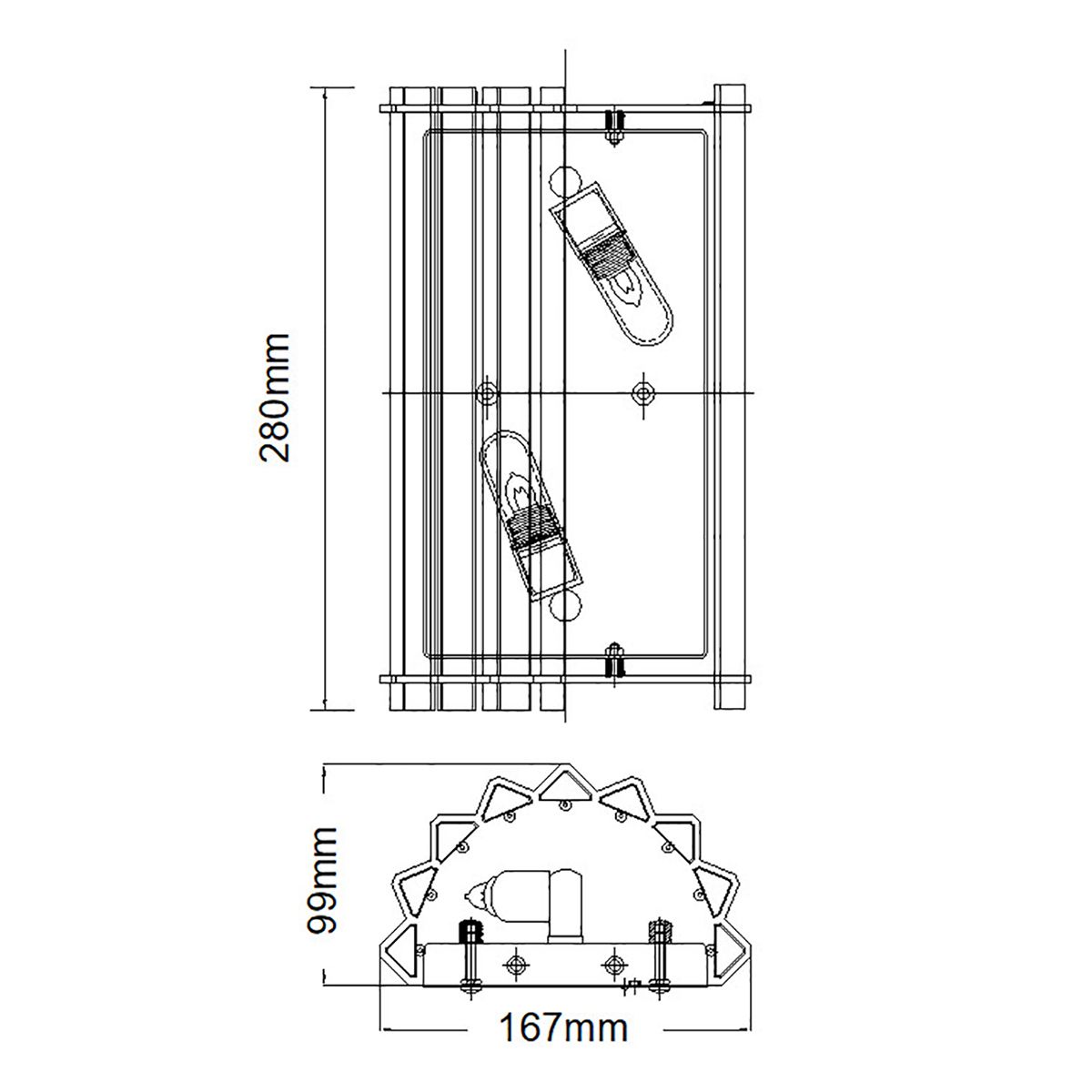 Crystal Skye Double Wall Light - Chrome