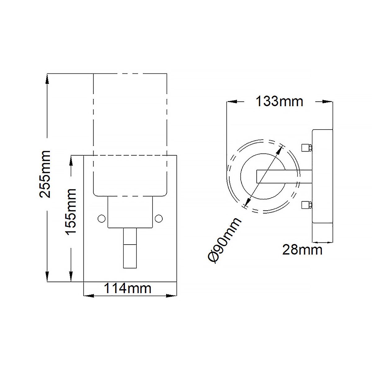 Langham Single Wall Light - Brass