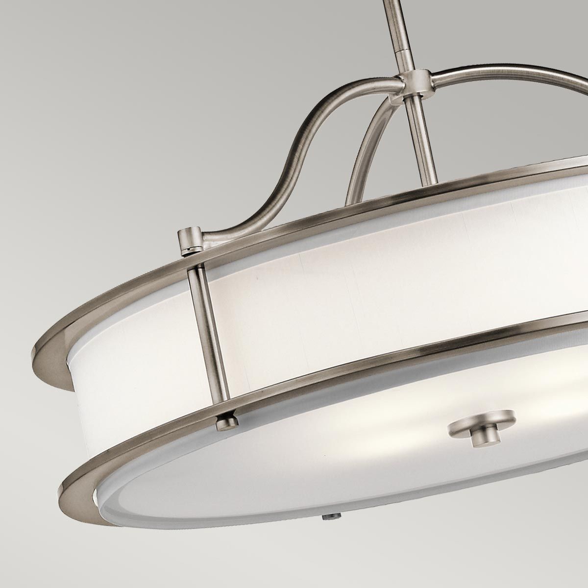 Mori 4 Light Chandelier/Semi Flush Ceiling Light - Pewter