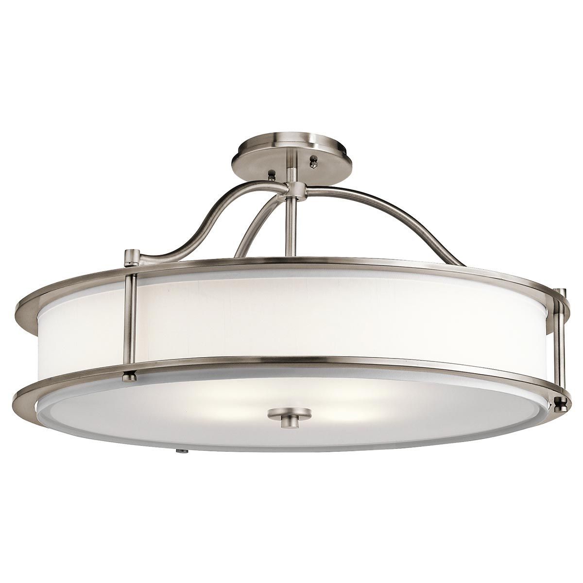 Mori 4 Light Chandelier/Semi Flush Ceiling Light - Pewter