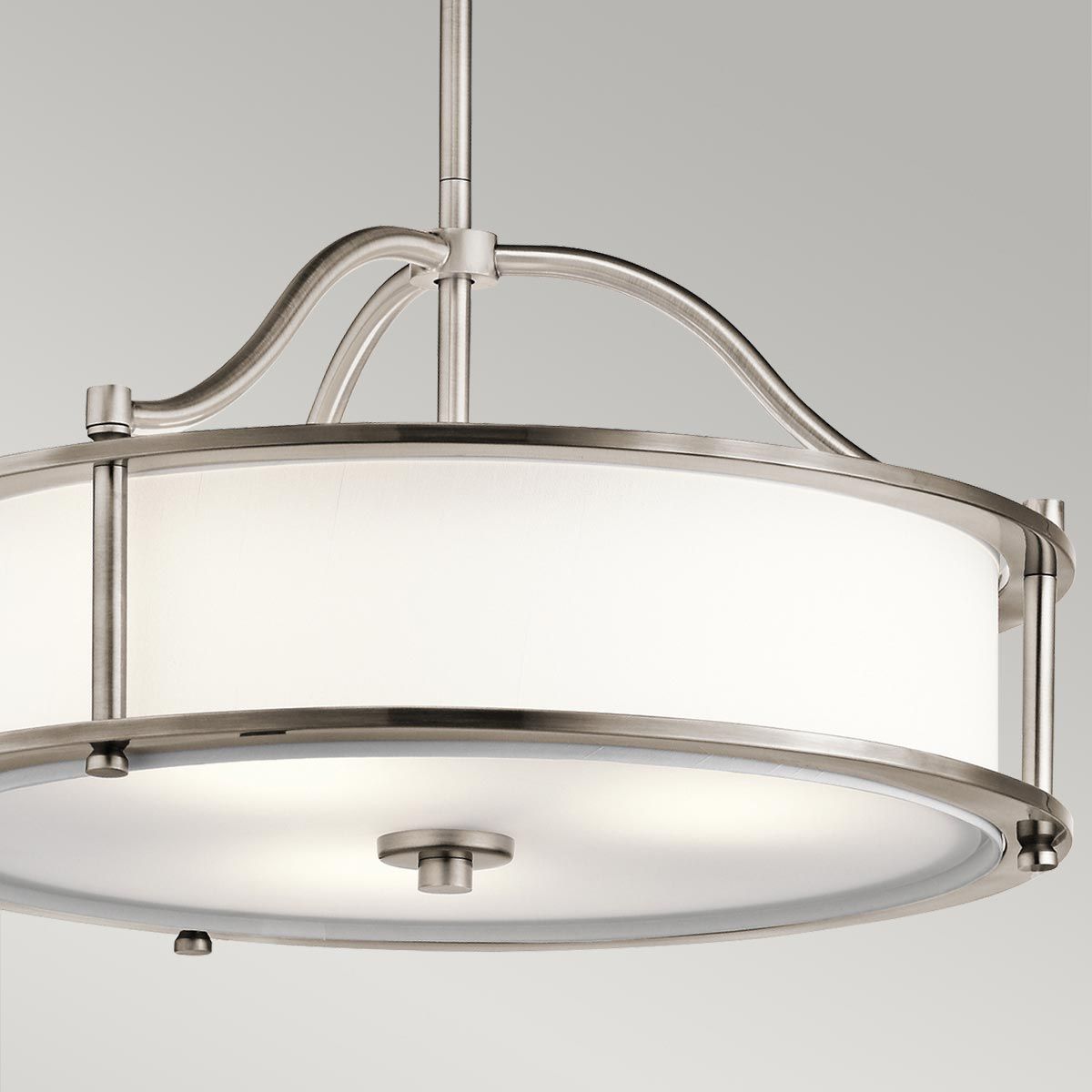 Mori Triple Pendant Light/Semi Flush Ceiling Light - Pewter
