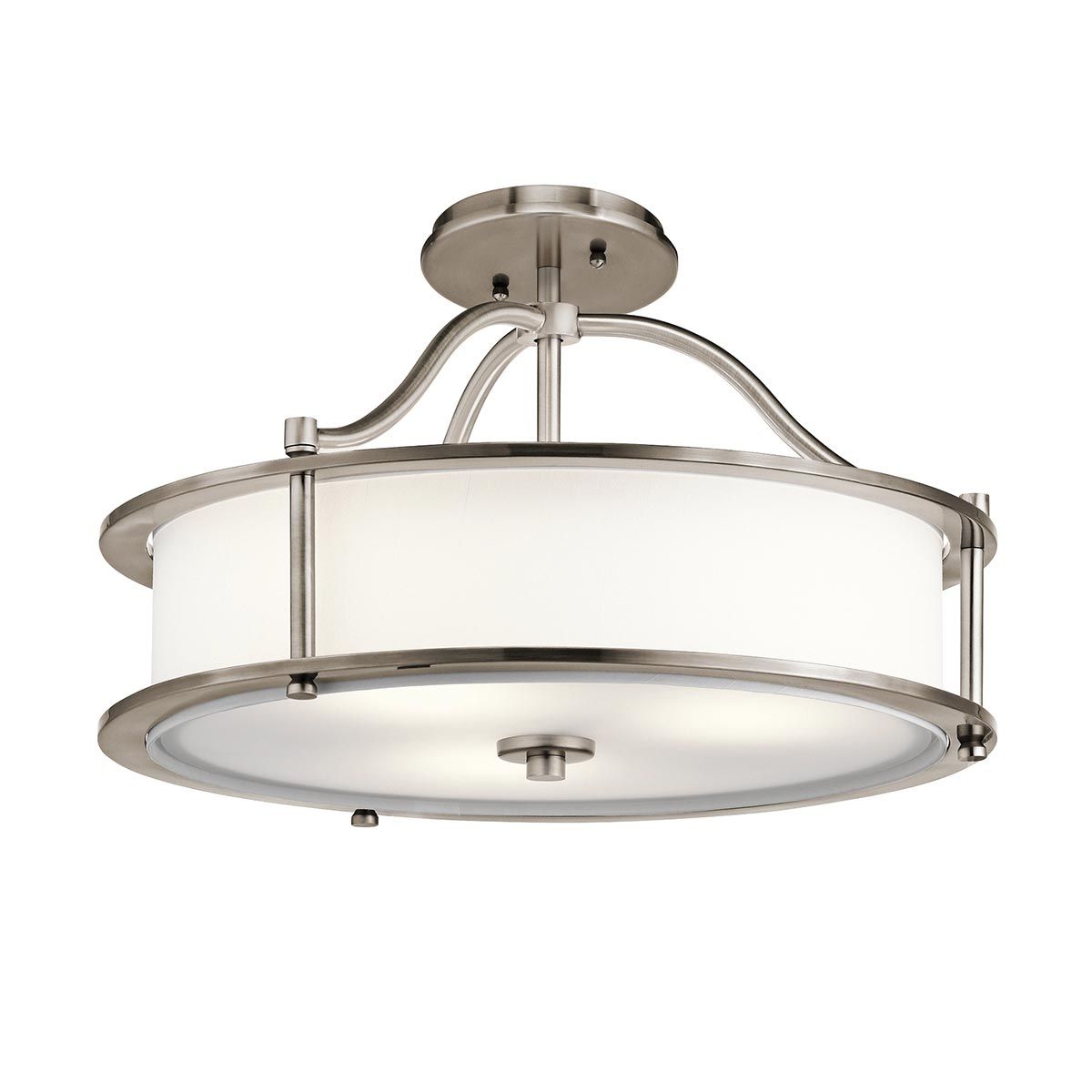 Mori Triple Pendant Light/Semi Flush Ceiling Light - Pewter
