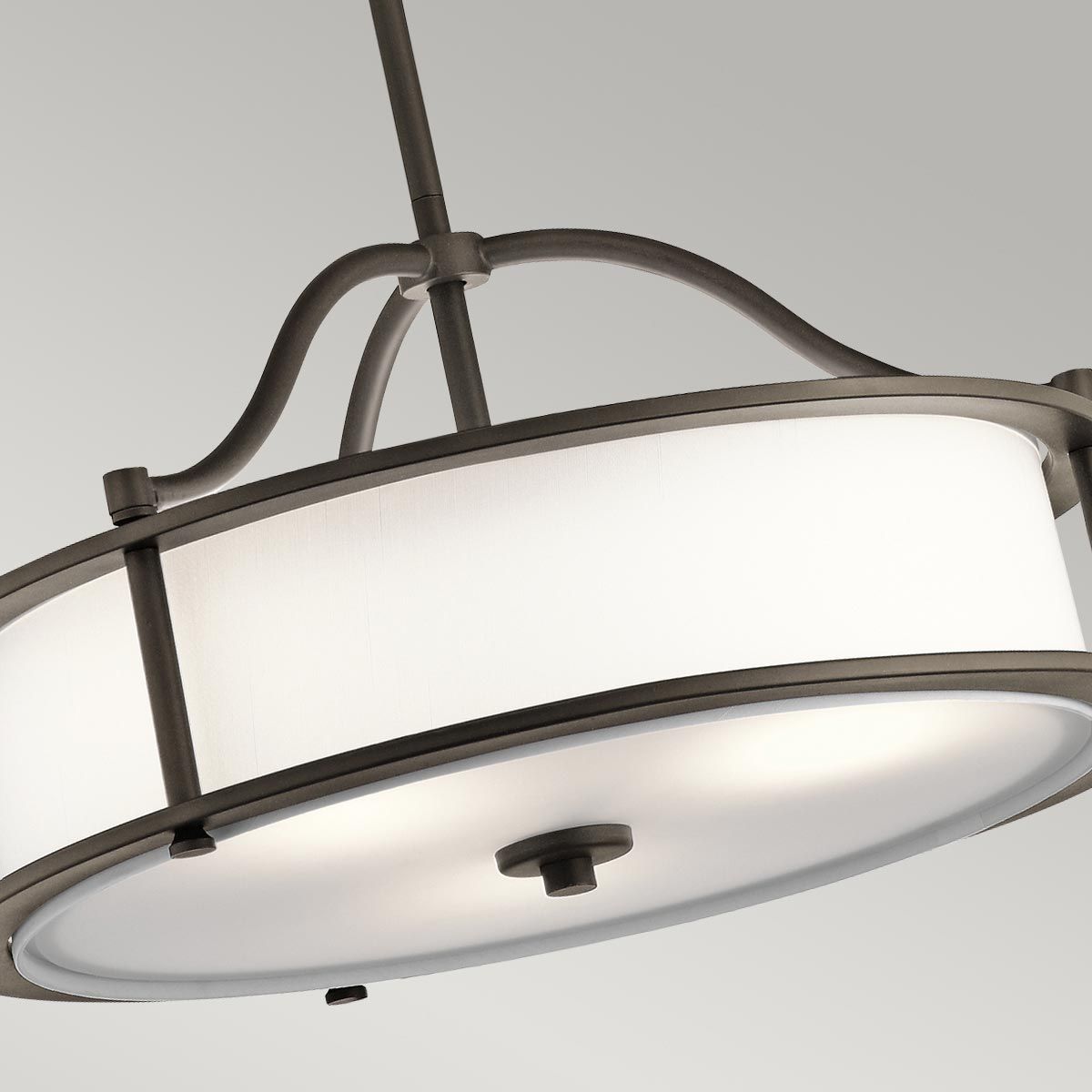 Mori Triple Pendant Light/Semi Flush Ceiling Light - Bronze