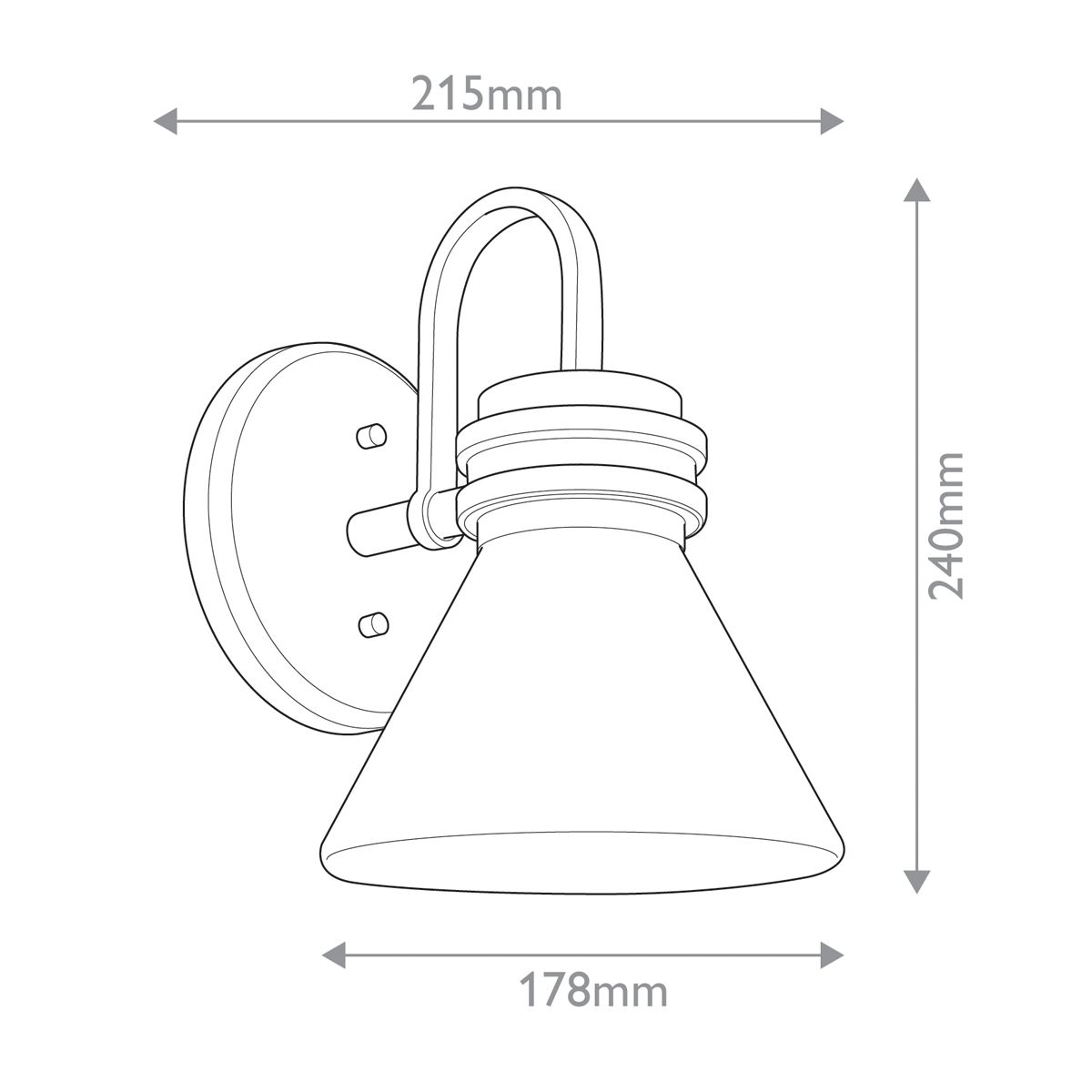 Lewis Single Wall Light - Chrome