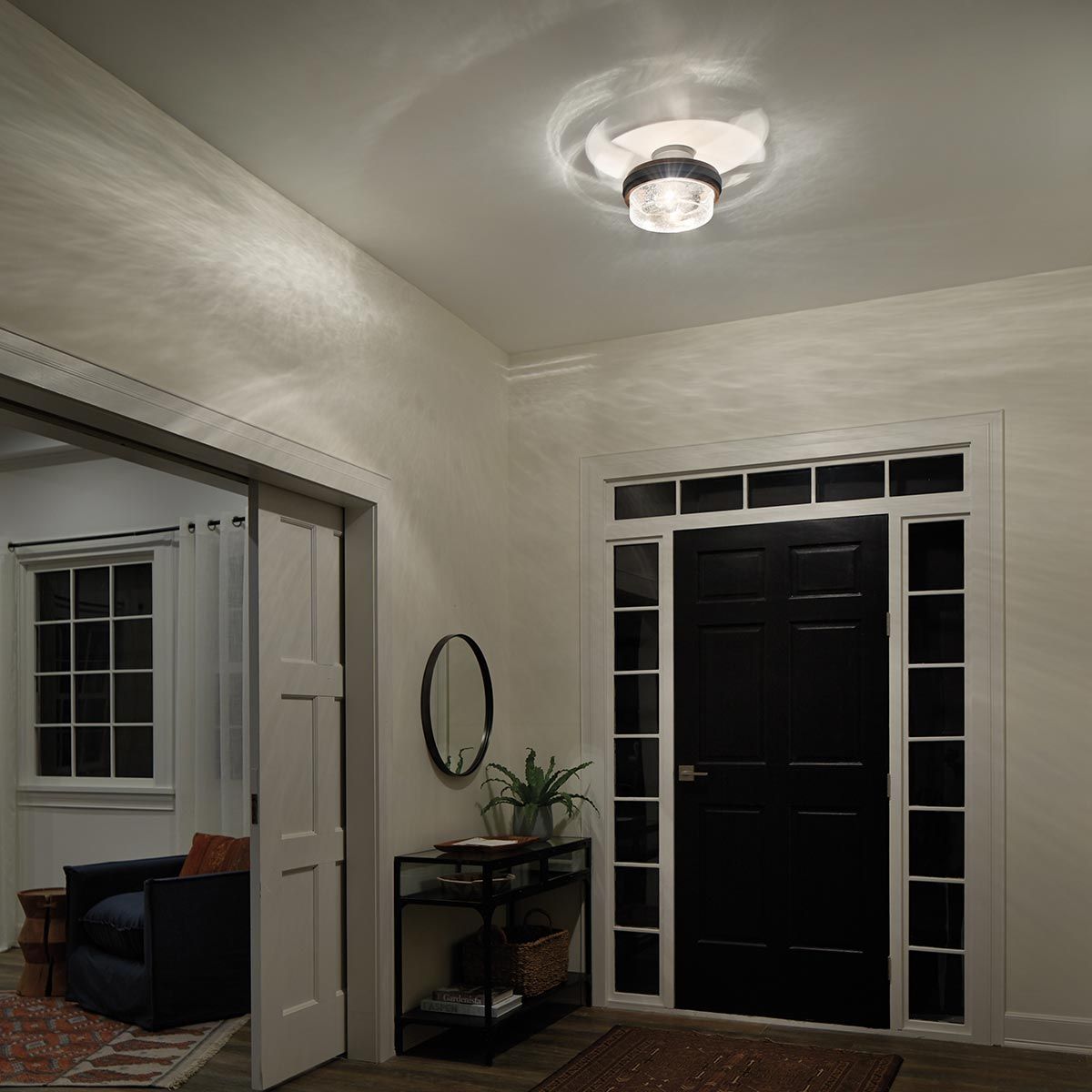 Grand Bank Double Semi Flush Ceiling Light - Grey