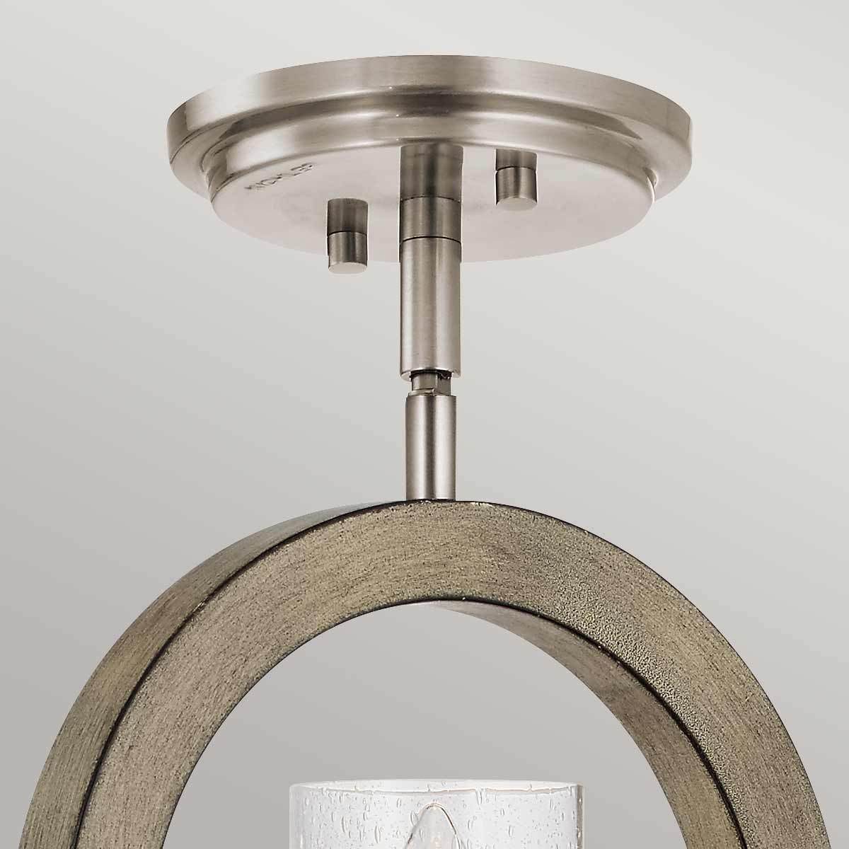 Grand Bank Single Wall Light/Mini-Pendant Light/Semi Flush Ceiling Light - Grey