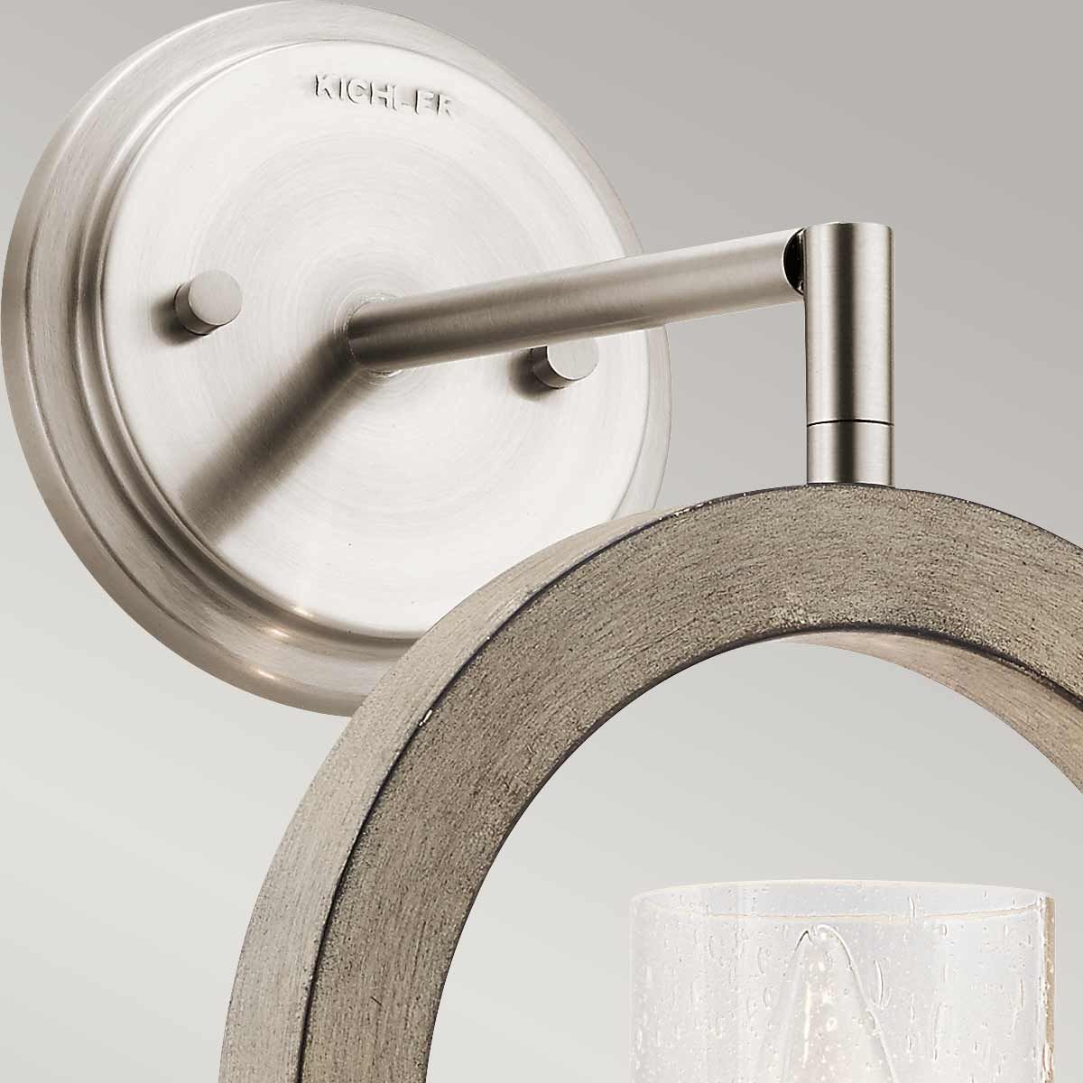 Grand Bank Single Wall Light/Mini-Pendant Light/Semi Flush Ceiling Light - Grey