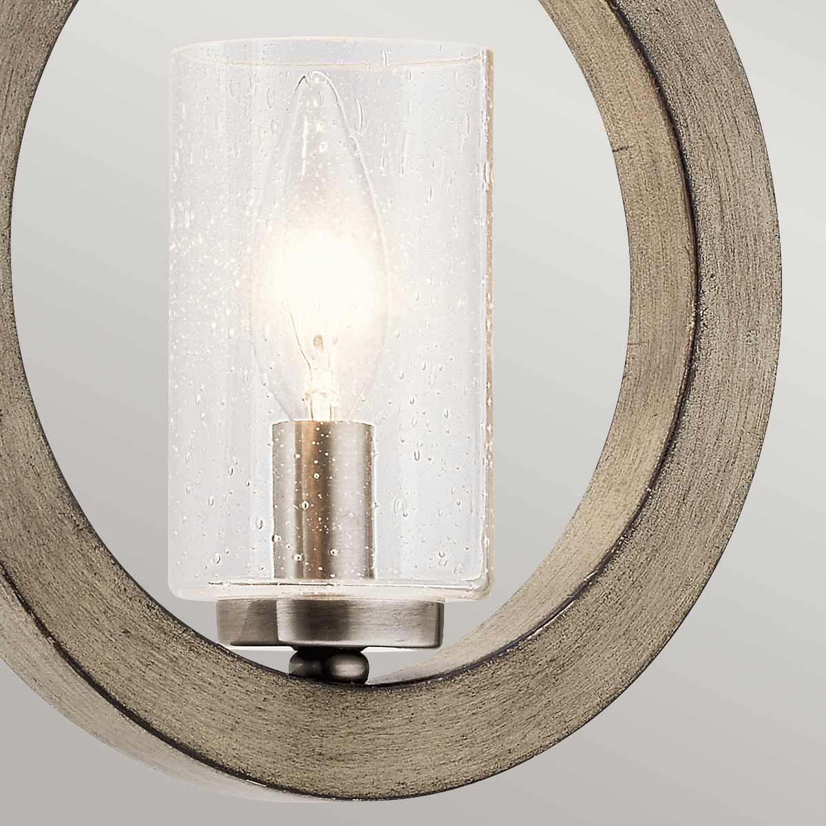 Grand Bank Single Wall Light/Mini-Pendant Light/Semi Flush Ceiling Light - Grey
