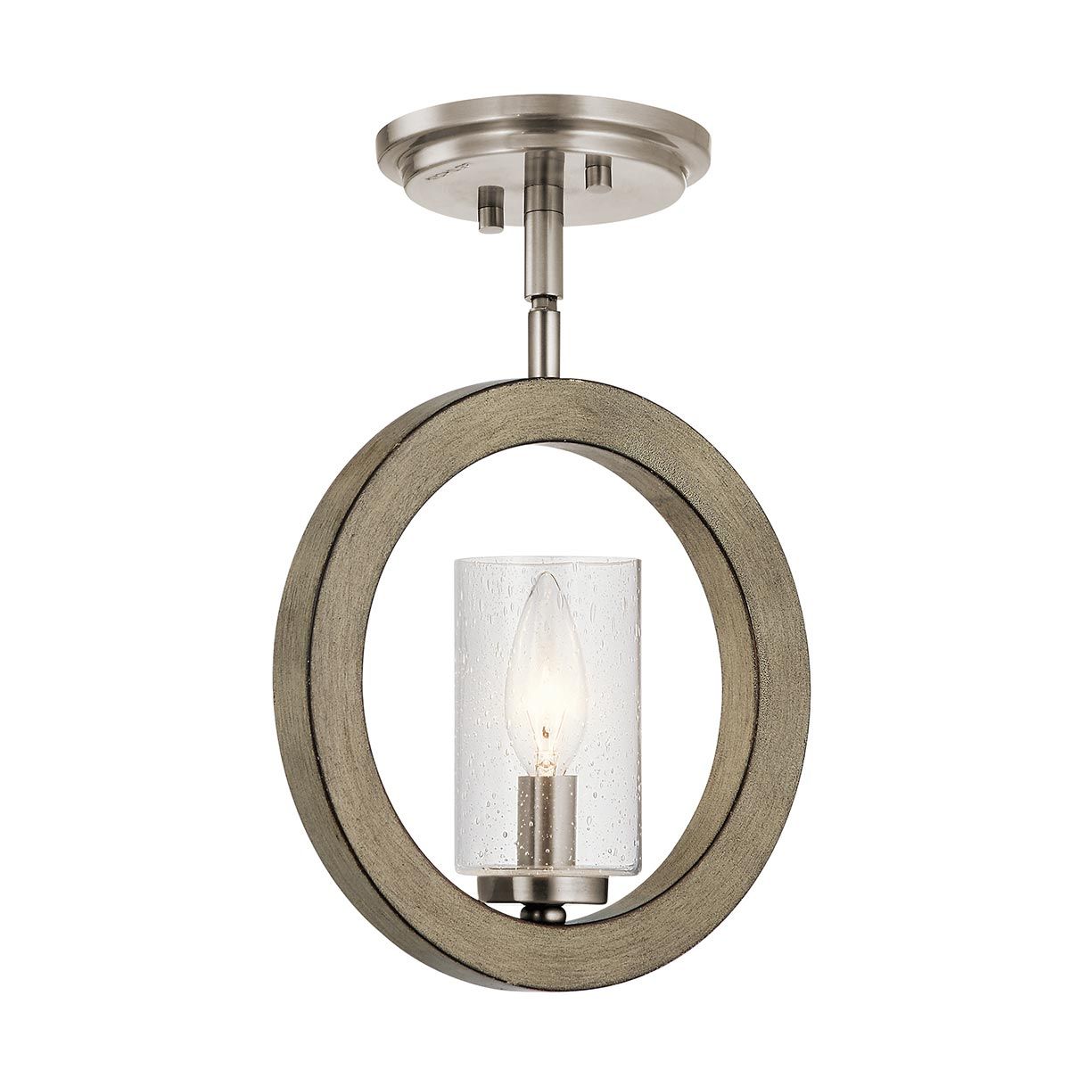 Grand Bank Single Wall Light/Mini-Pendant Light/Semi Flush Ceiling Light - Grey