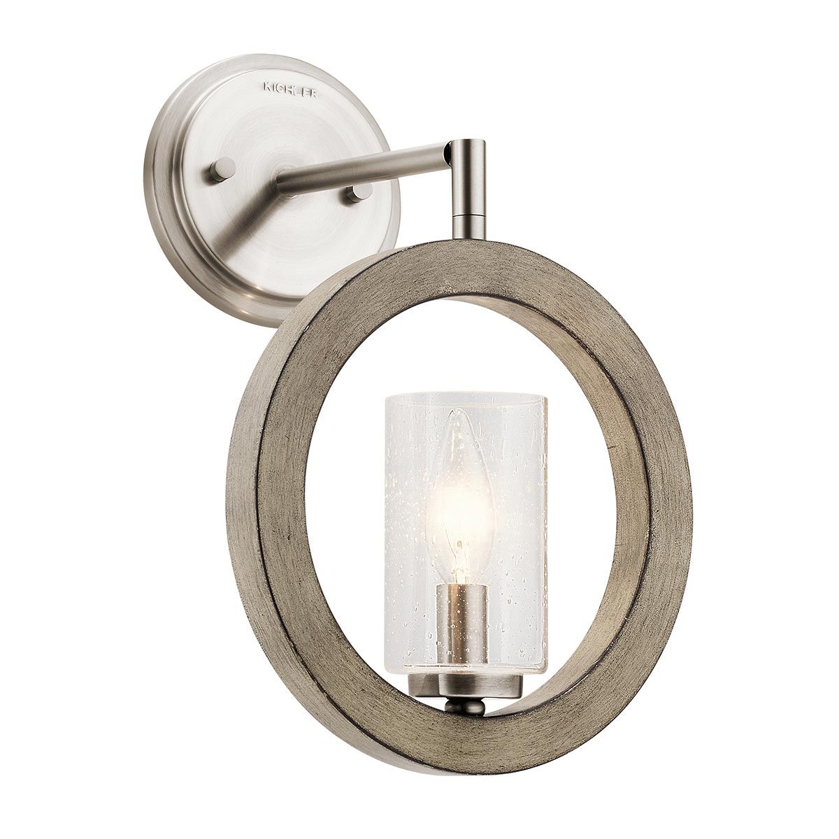 Grand Bank Single Wall Light/Mini-Pendant Light/Semi Flush Ceiling Light - Grey