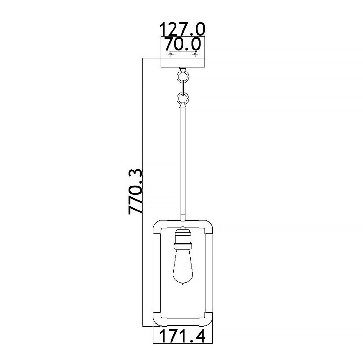 Cooper Piped Single Mini Pendant Light