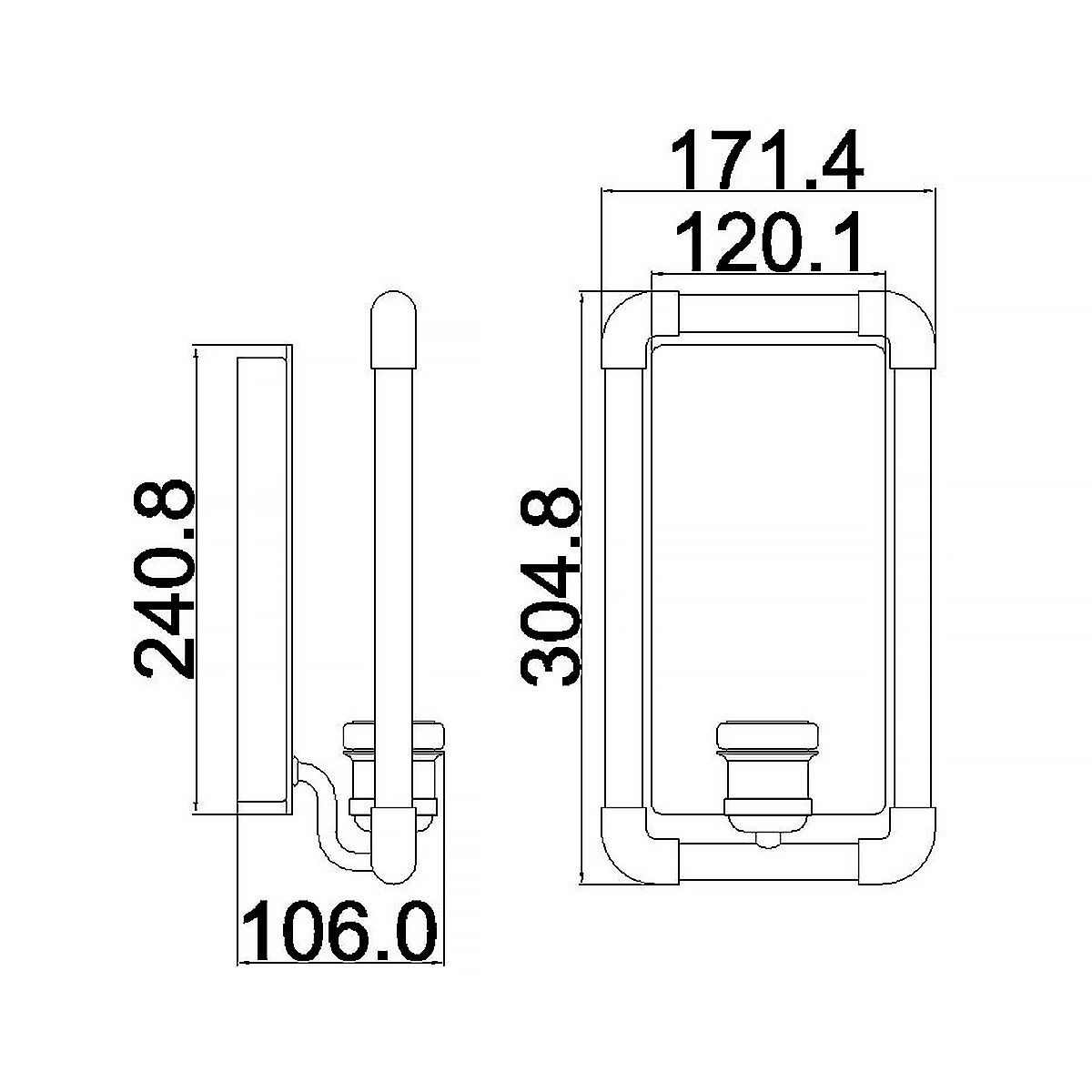 Cooper Piped Single Wall Light