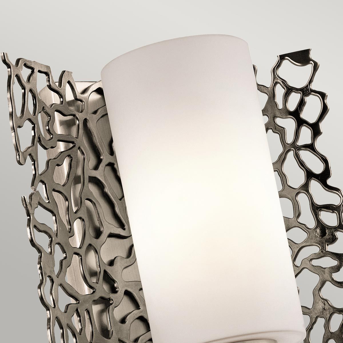 Silver Coral Single Wall Light - Pewter