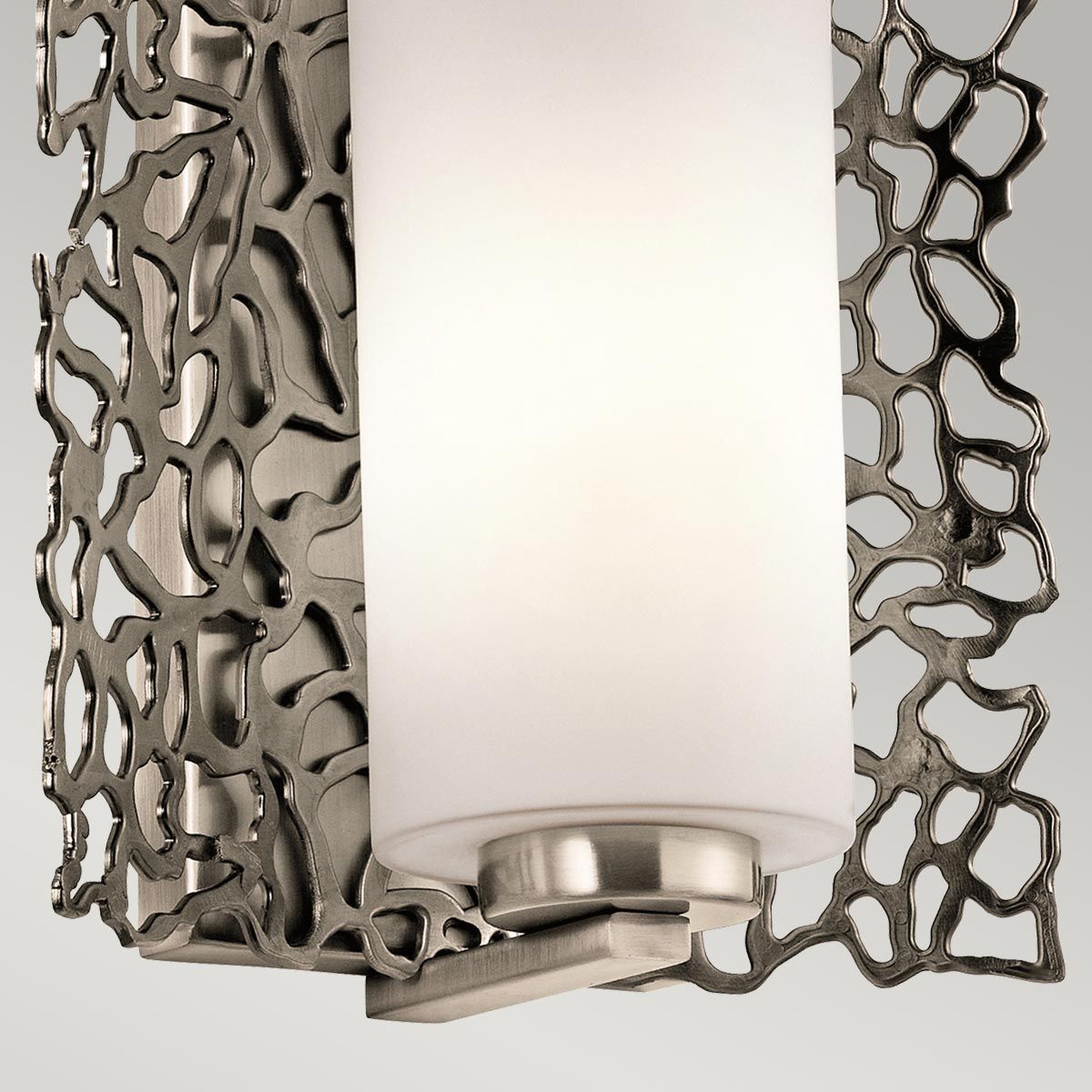 Silver Coral Single Wall Light - Pewter