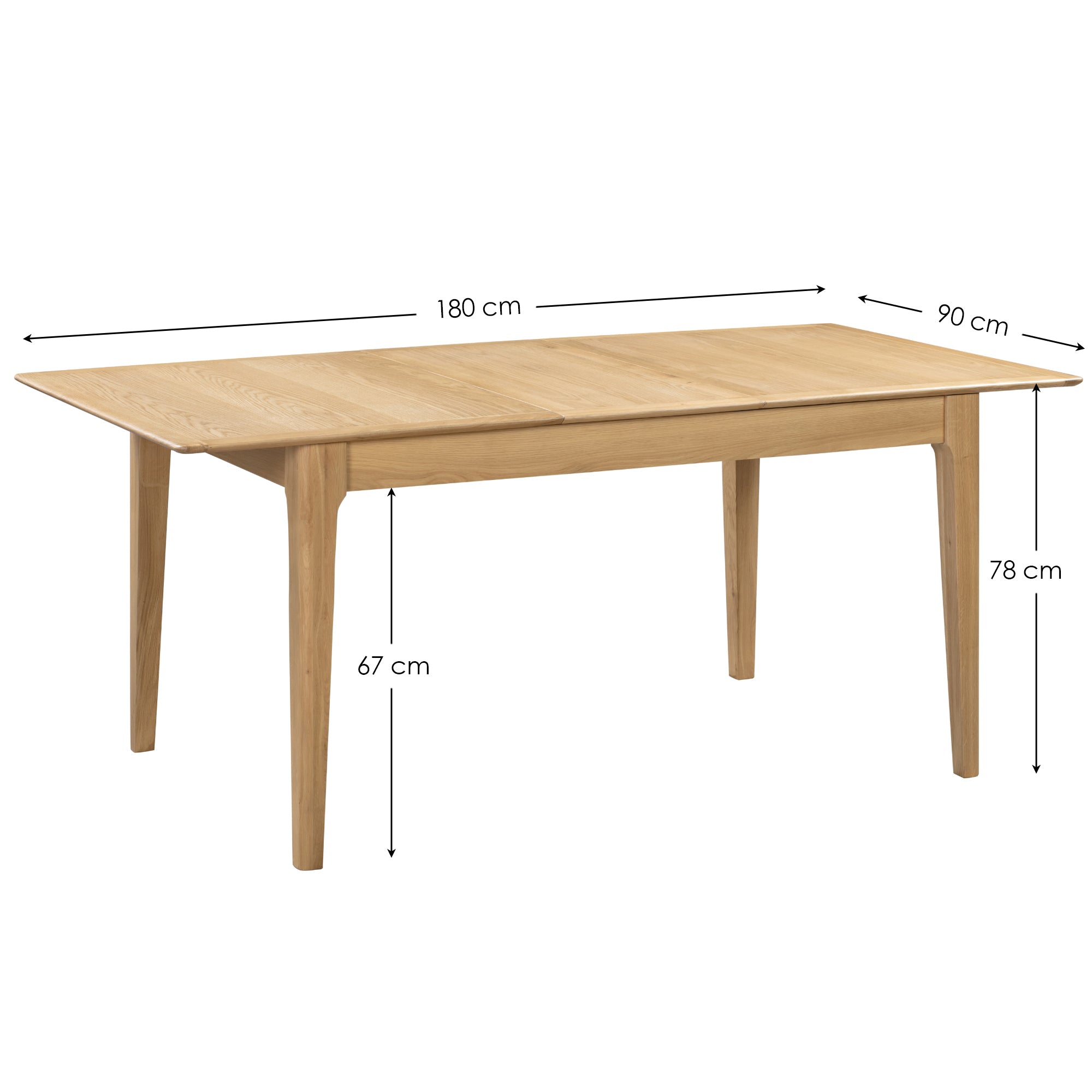 Millbrook Solid Oak Wood Extending Dining Table