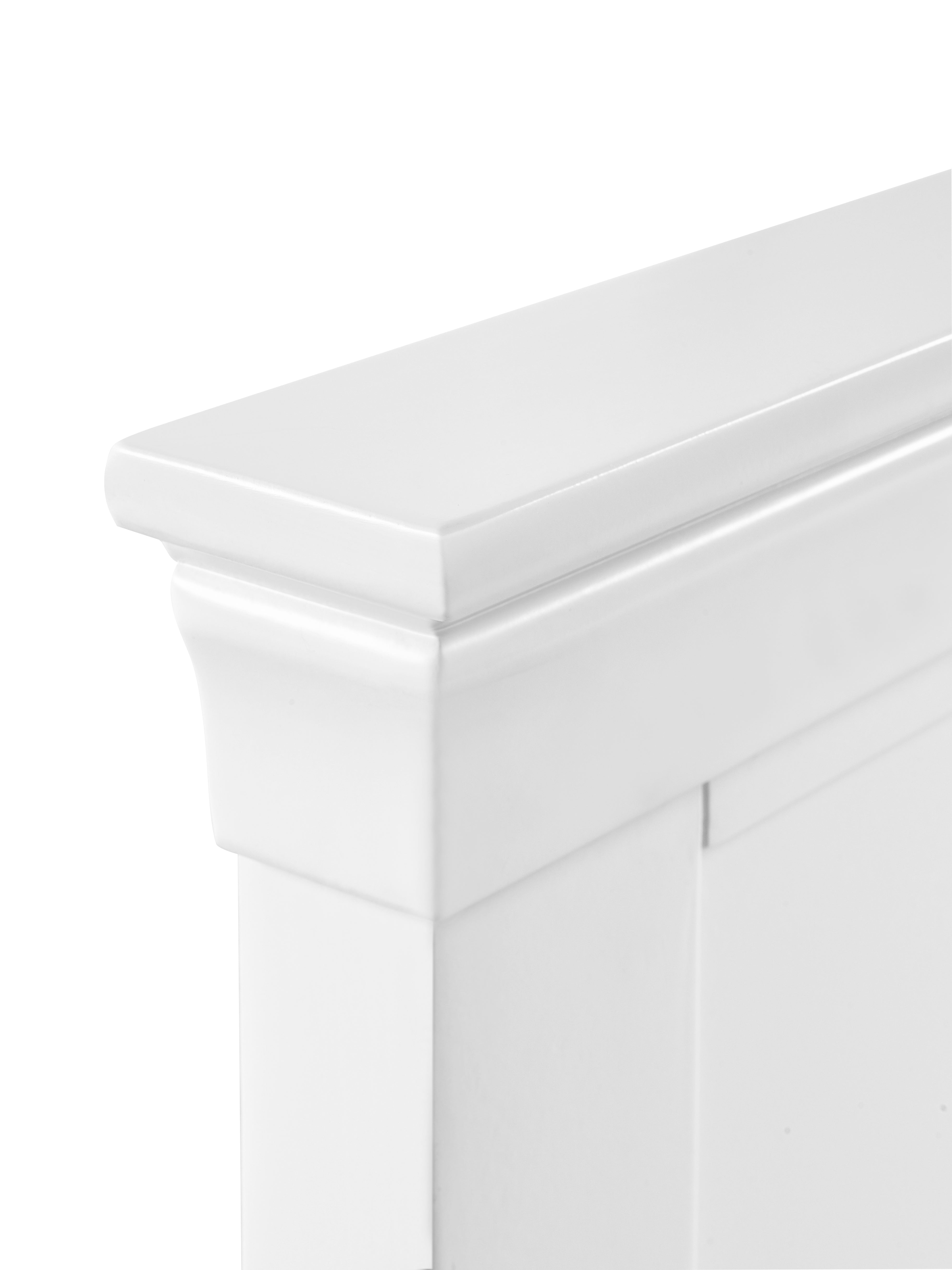 Fidel Surf White Wood Double Bed