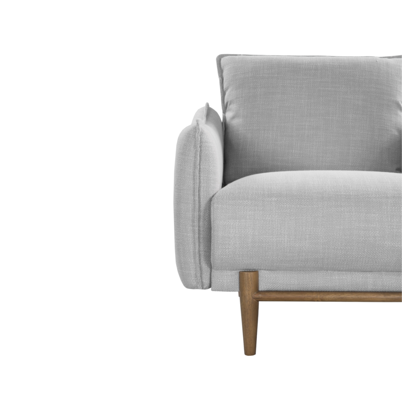 Louie Ash Grey Linen Armchair