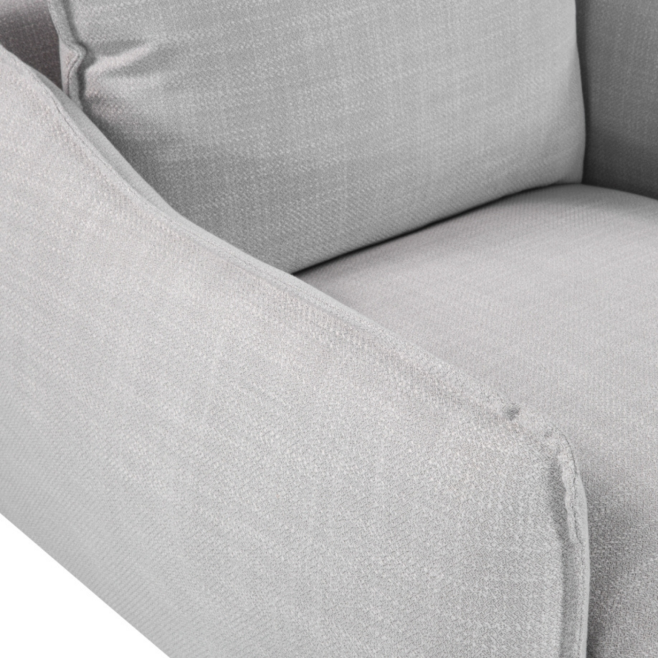 Louie Ash Grey Linen Armchair