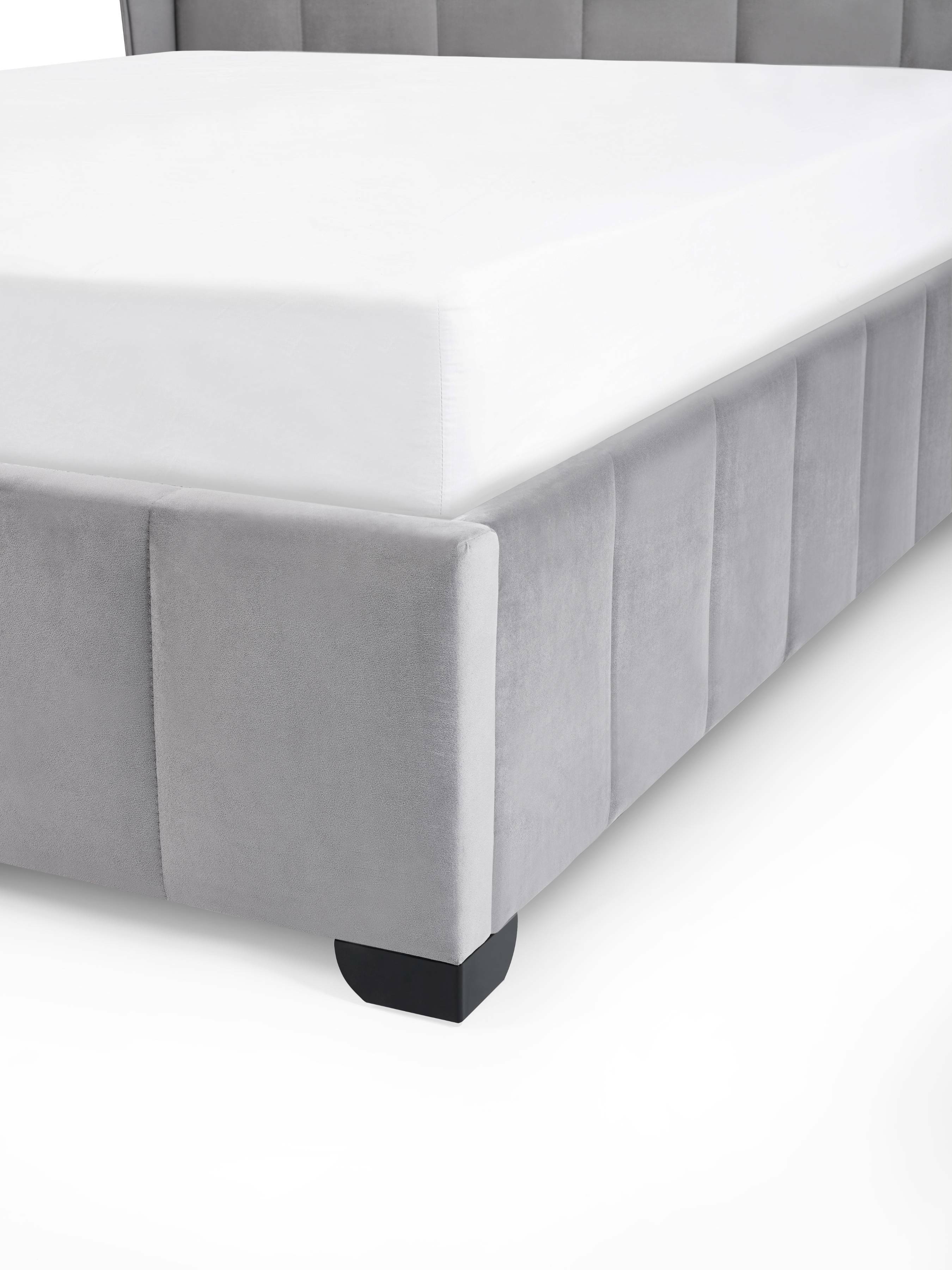 Orwell Grey Velvet Double Bed