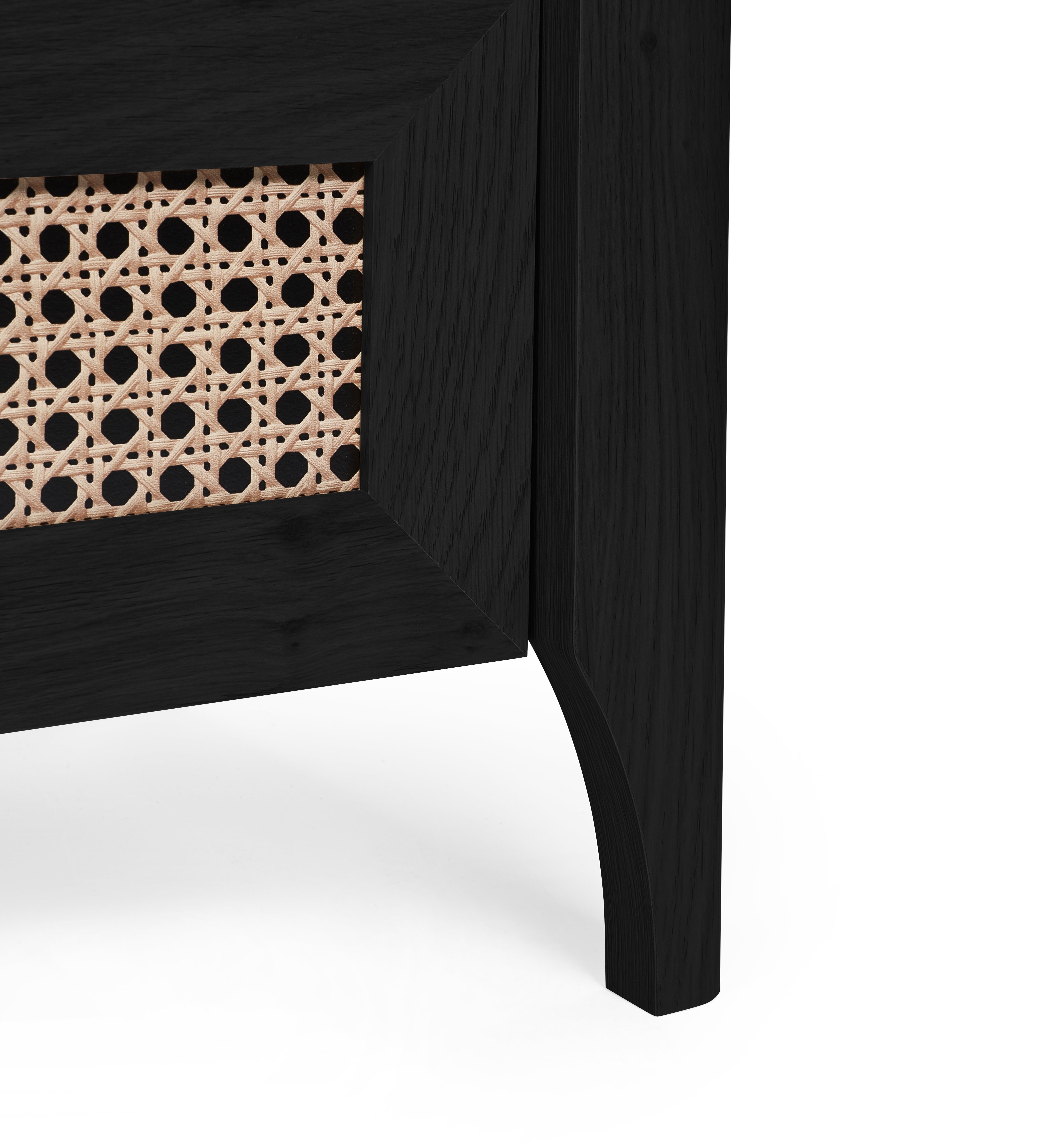 Asbury Wood Chest of Drawers | 6 Drawers - Black Ash