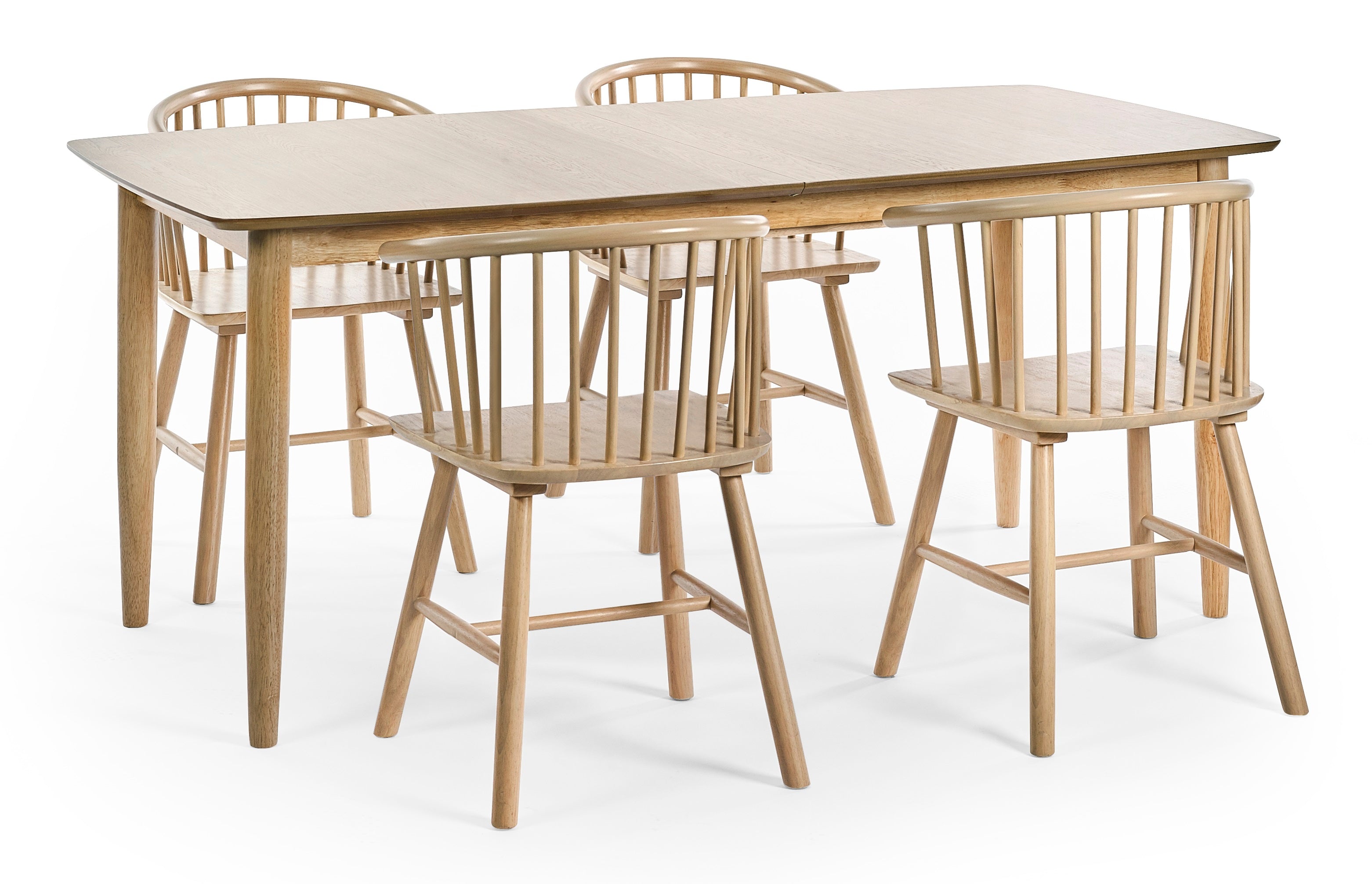 Set of 2 Buckhurst Oak Wood Curved Dining Chairs