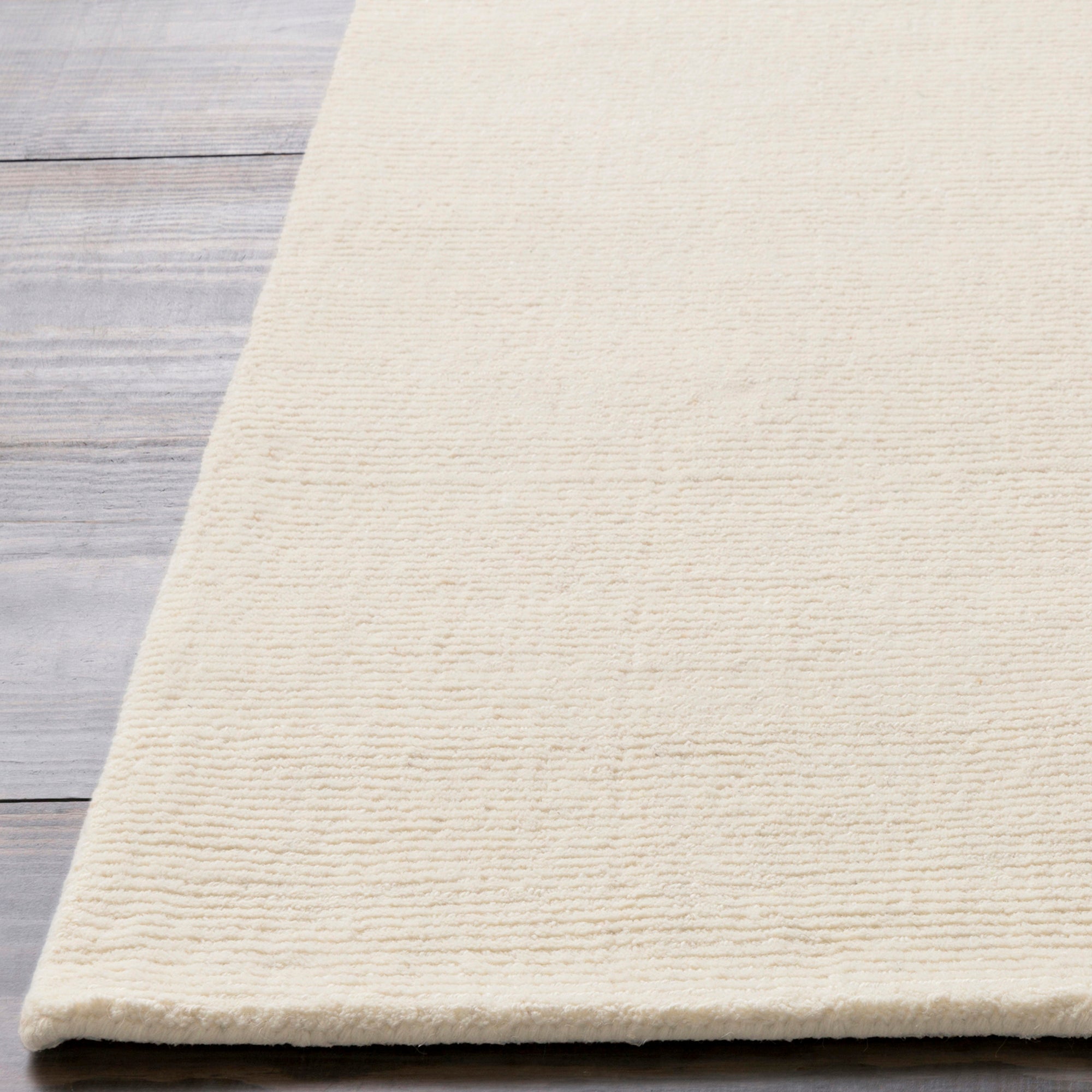 Mystique Modern Wool Modern Cream & Beige Rug 99x160cm - reverse roll detail
