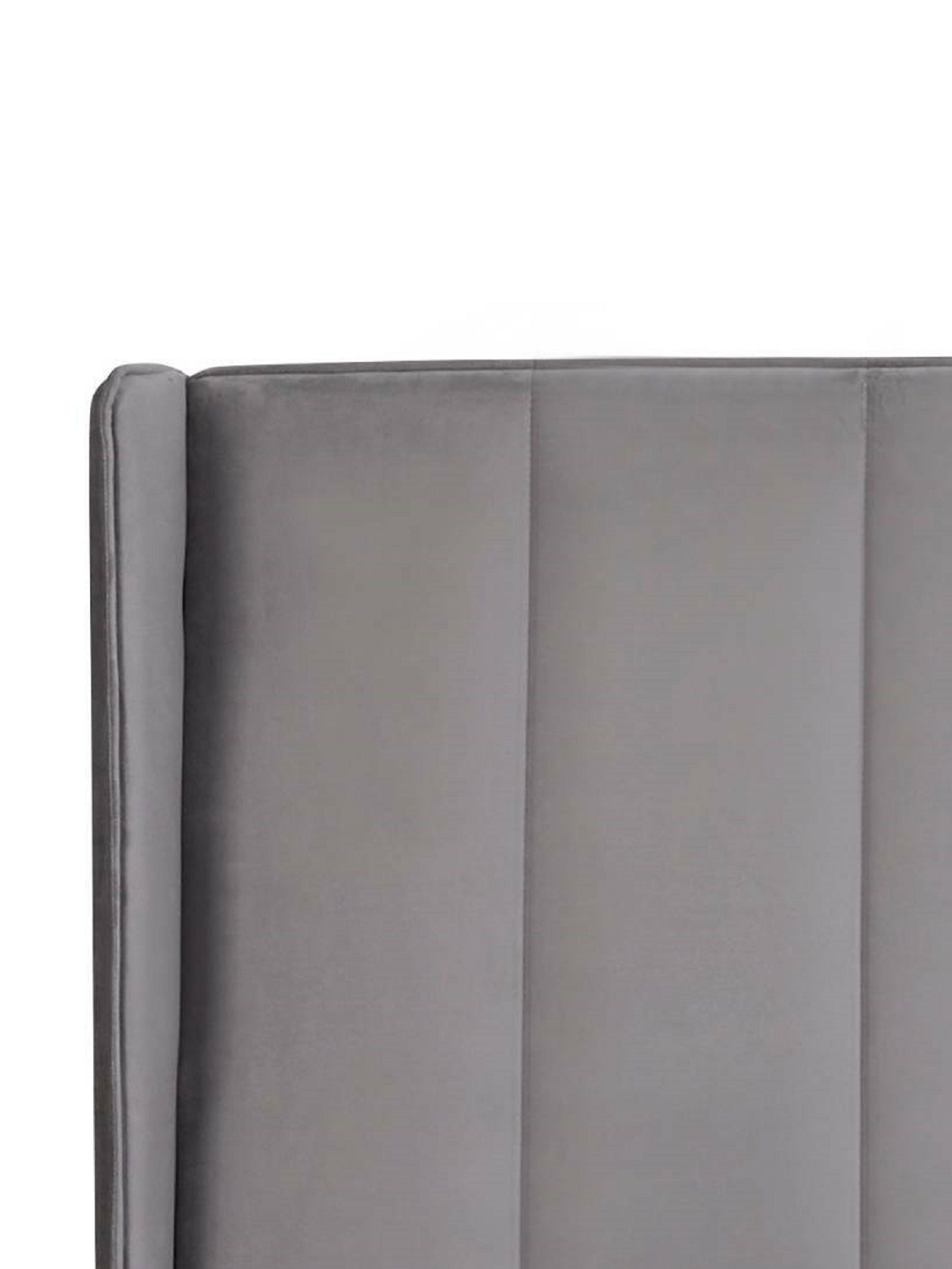 Orwell Grey Velvet Double Bed