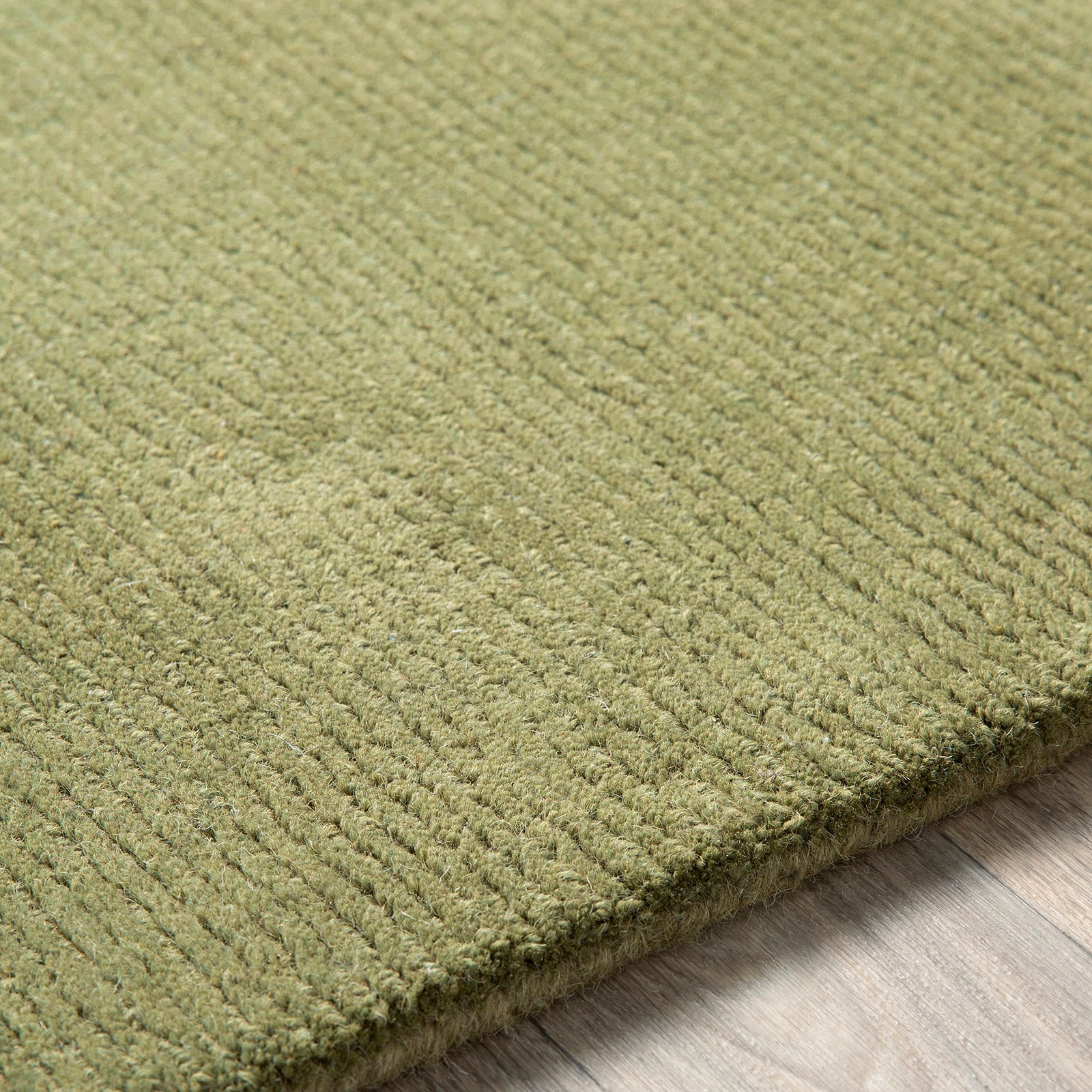 Mystique Modern Wool Modern Green & Sage Rug 152x244cm - texture detail