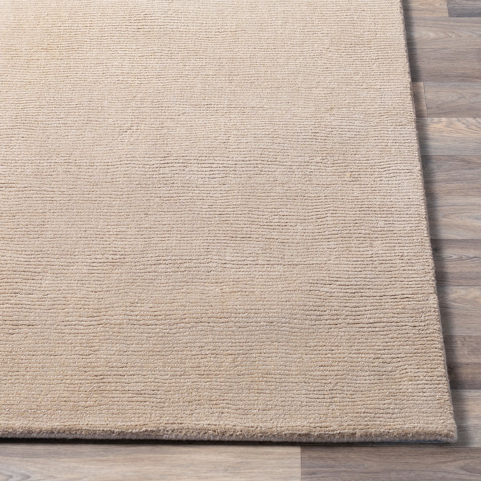 Mystique Modern Wool Modern Tan Rug 152x244cm - reverse roll detail