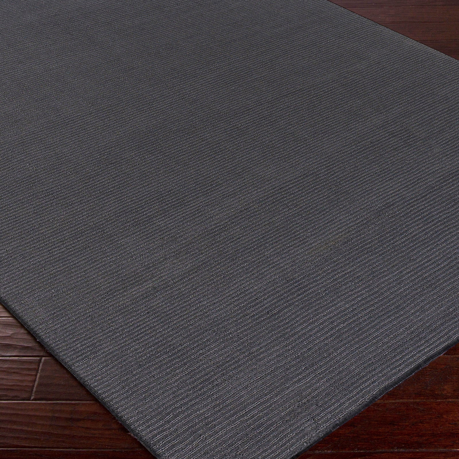 Mystique Modern Wool Modern Grey & Charcoal Rug 152x244cm - corner detail
