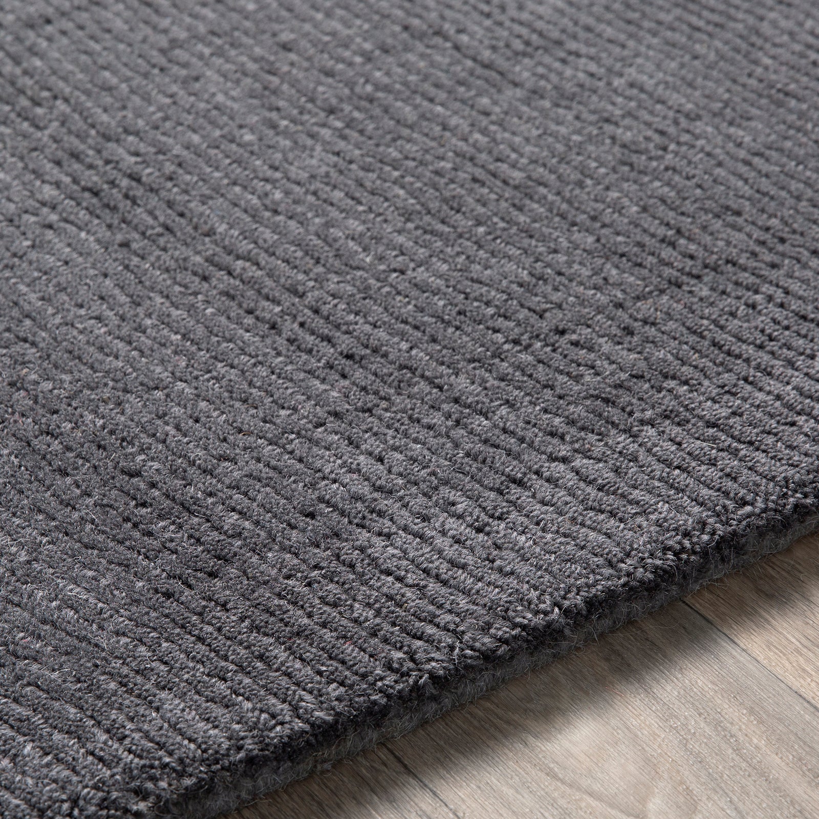 Mystique Modern Wool Modern Grey & Charcoal Rug 152x244cm - texture detail