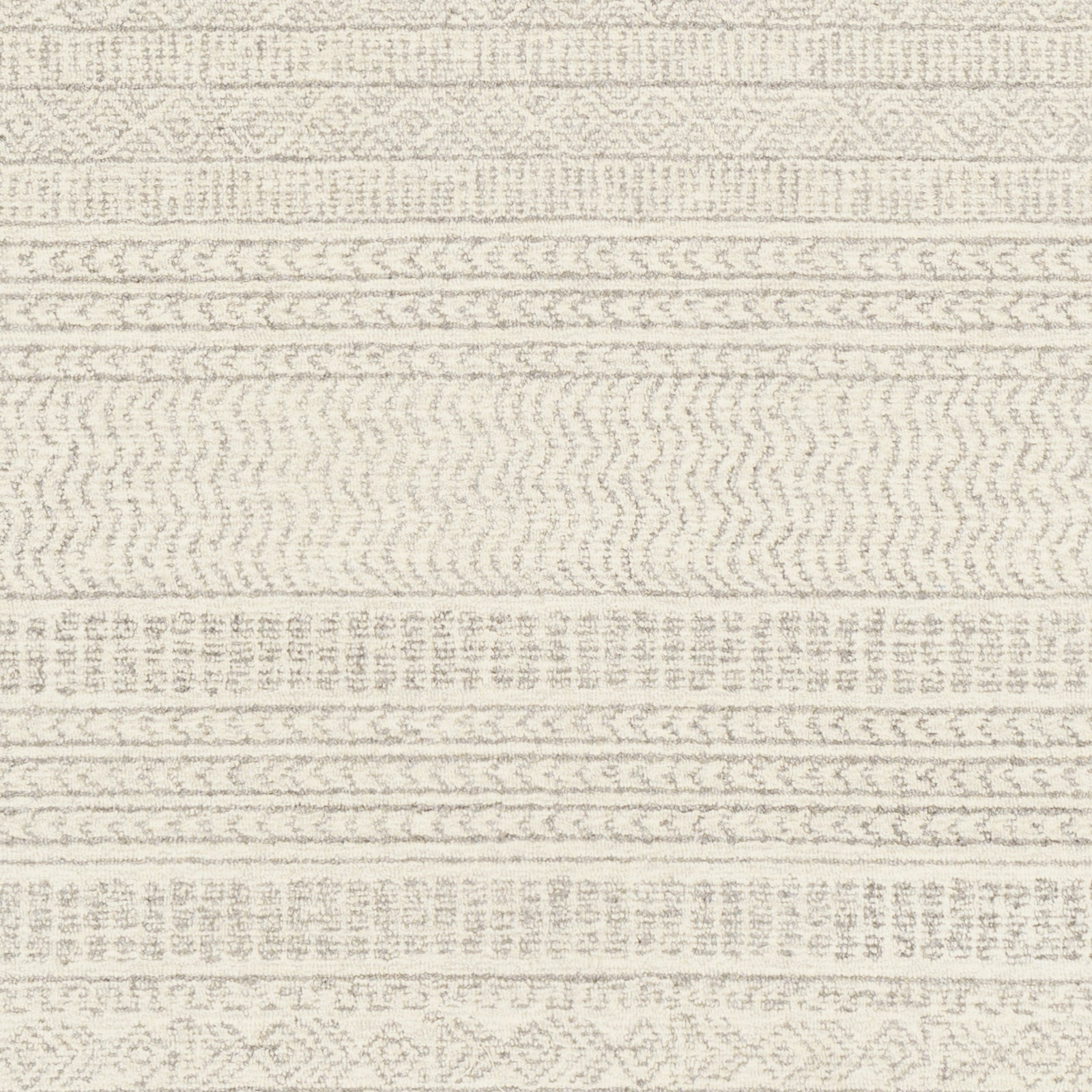 Maroc Global Wool Global Grey & Ivory Rug 91x152cm - colour swatch