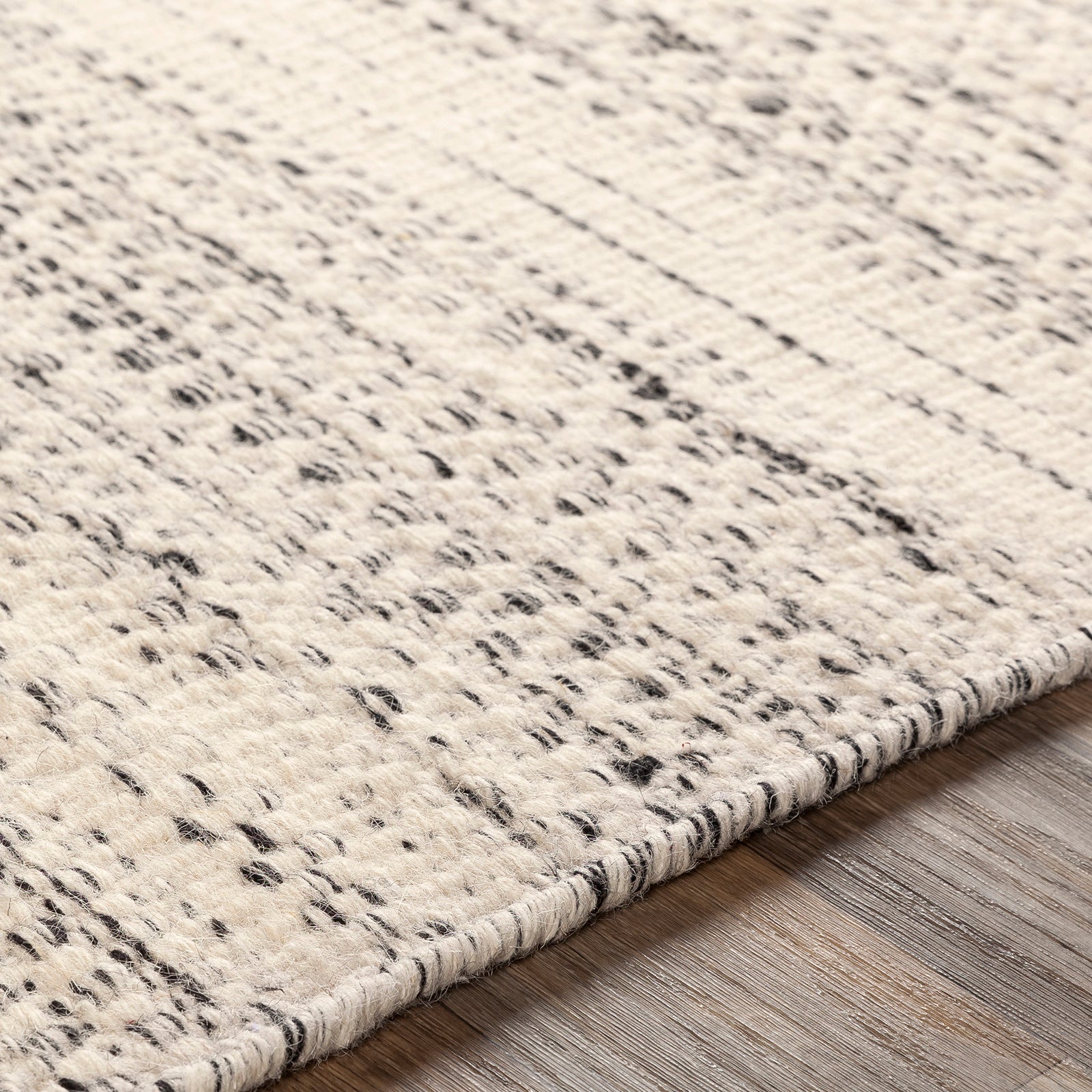 Mardin Global Wool Modern Cream & Black Rug 152x228cm - texture detail