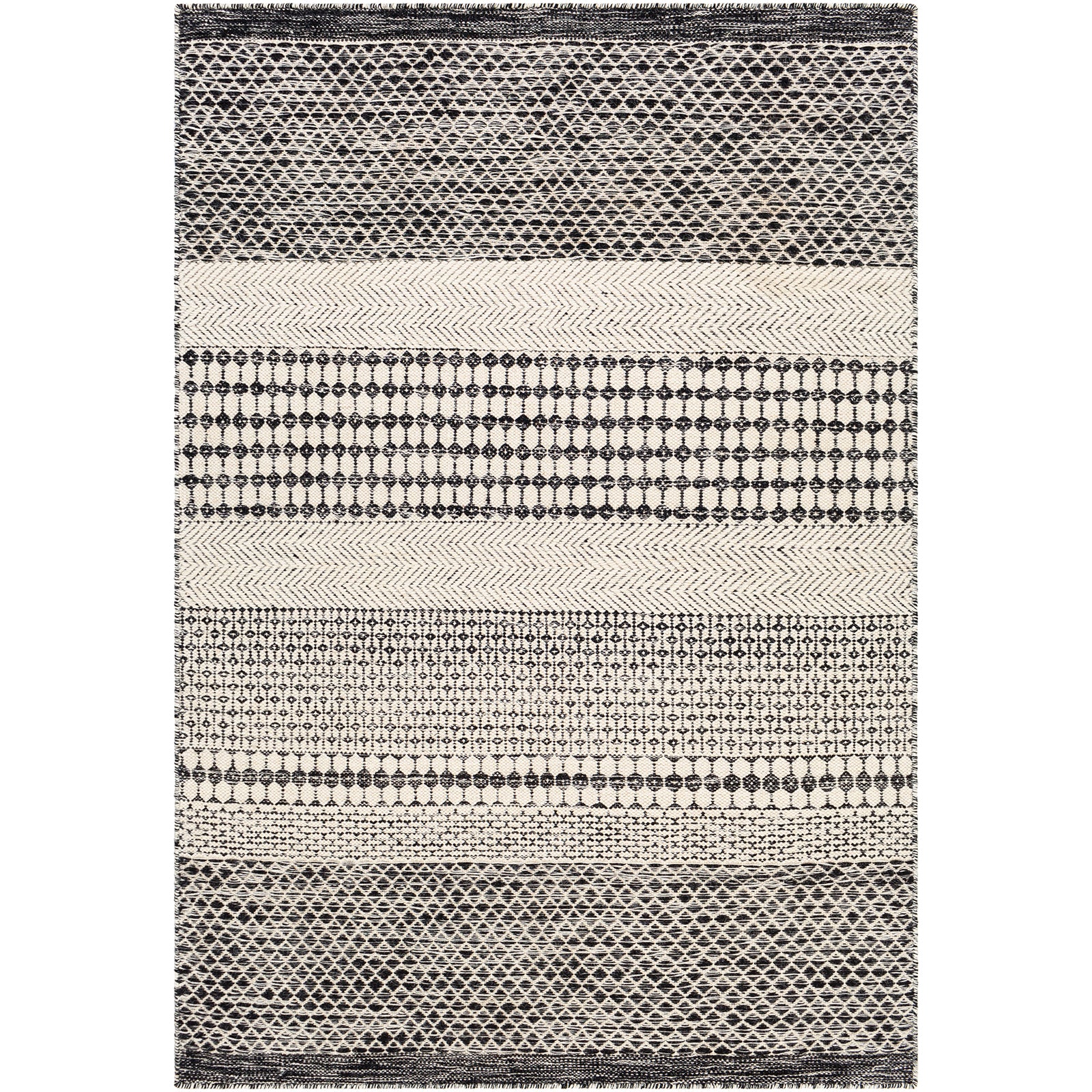 Mardin Global Wool Global Black & Beige Rug 152x228cm - product image