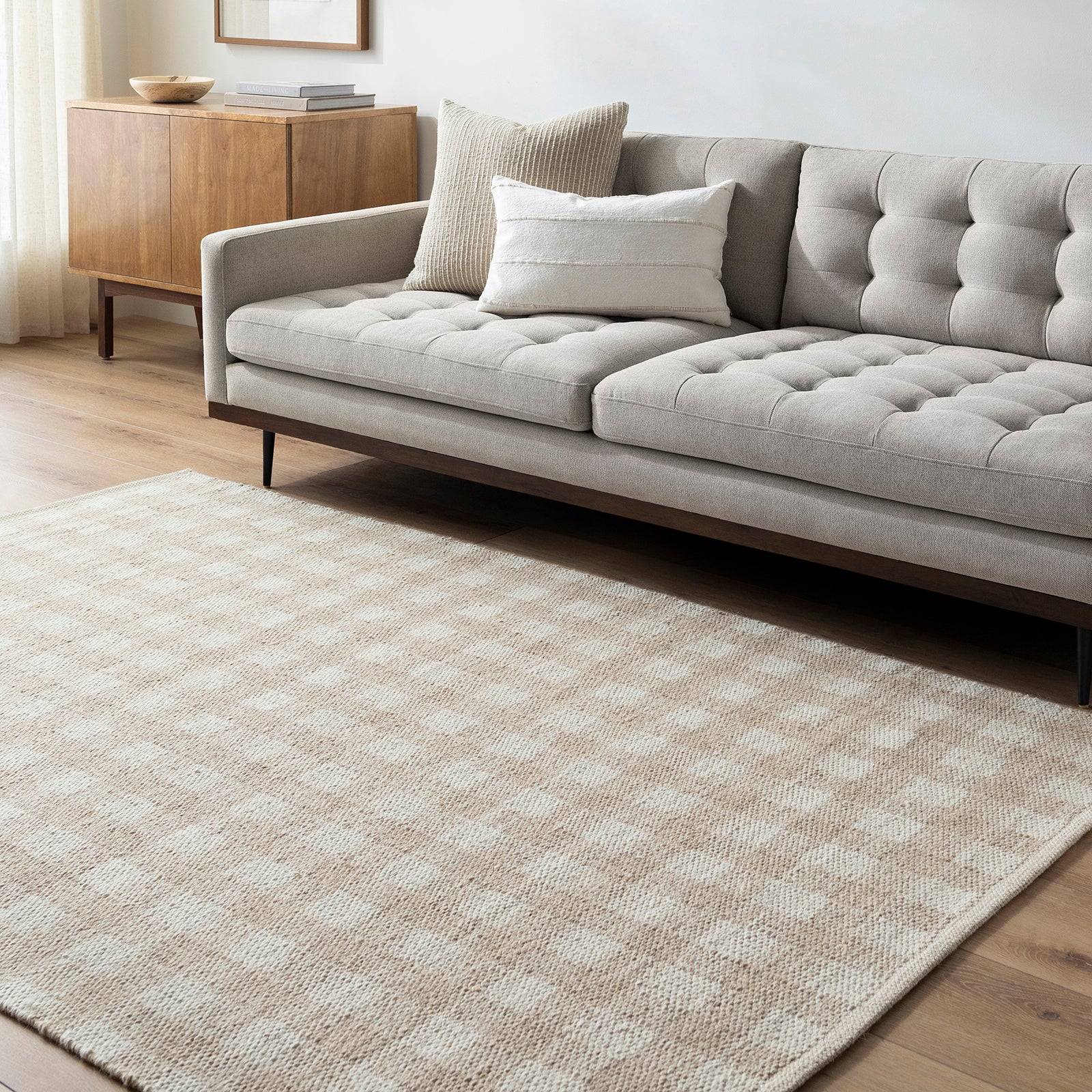 Mardin Cottage Wool Cottage Beige & Tan Rug 152x228cm - room setting