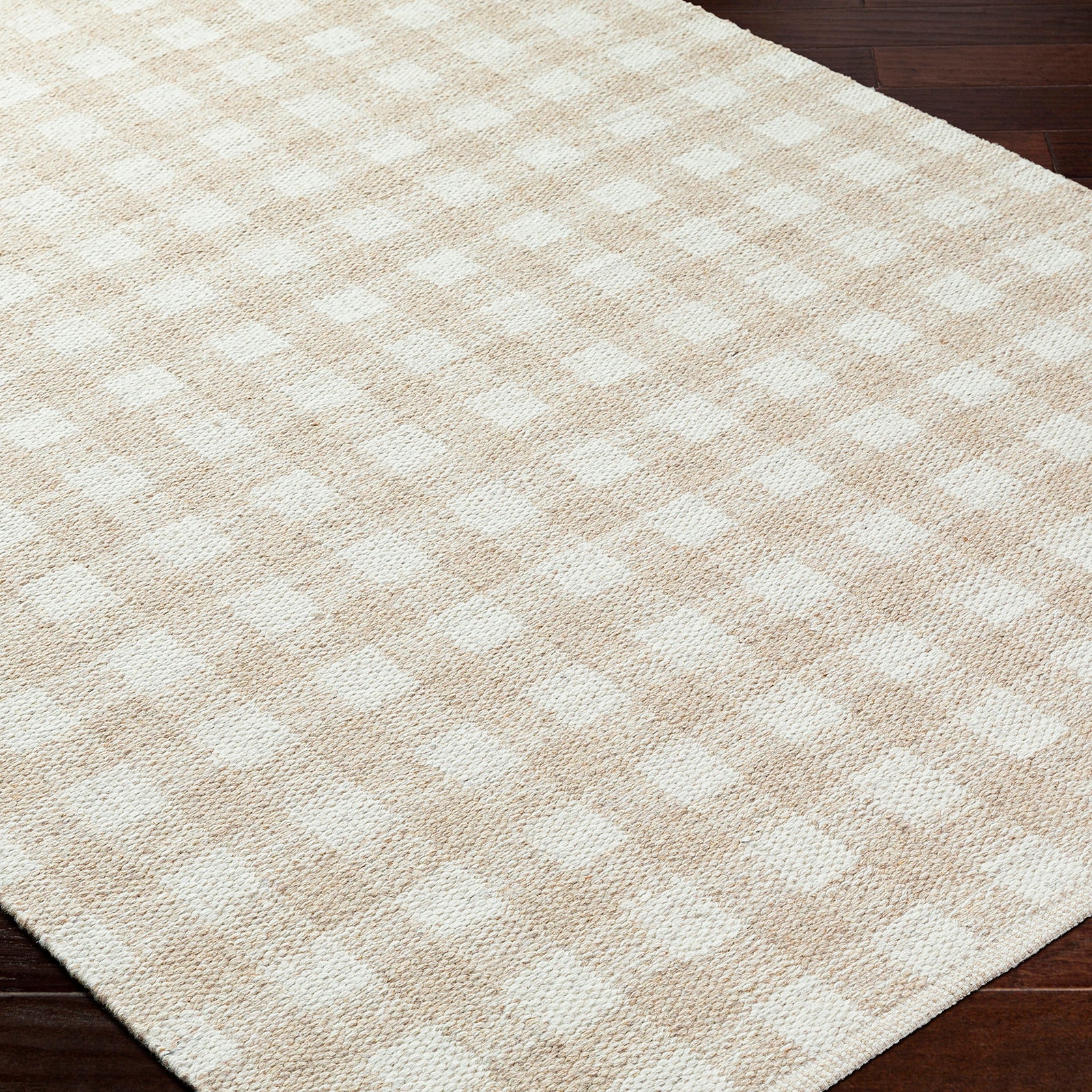 Mardin Cottage Wool Cottage Beige & Tan Rug 152x228cm - corner detail