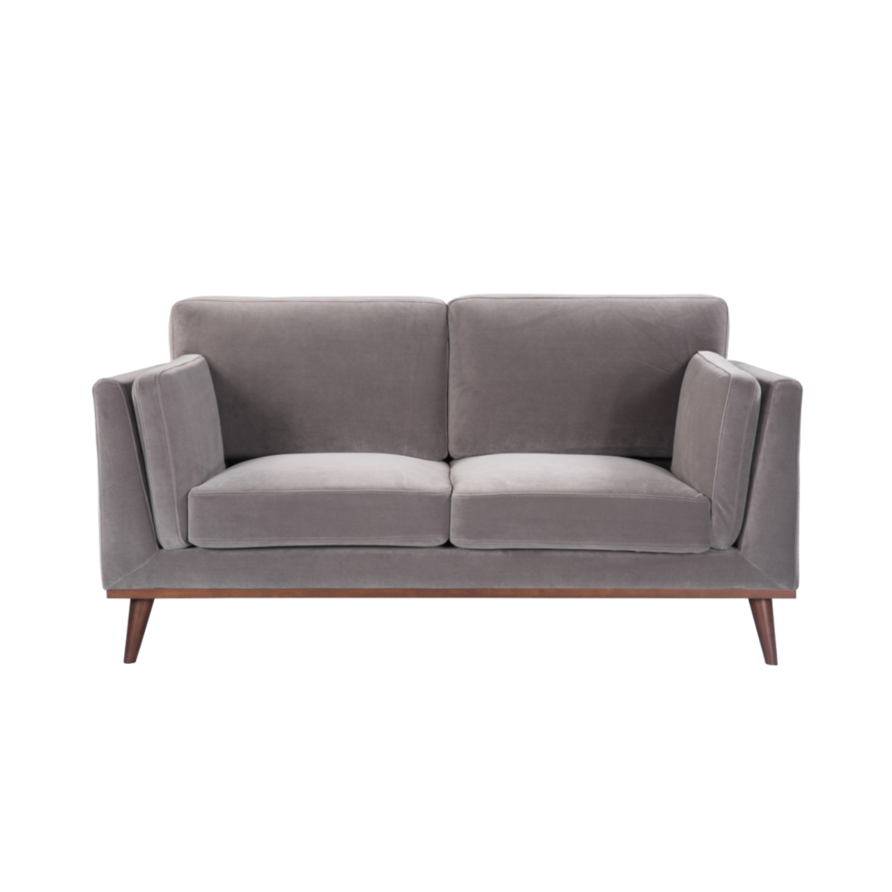 Mickey Stone Grey Velvet Sofa | 2 Seater