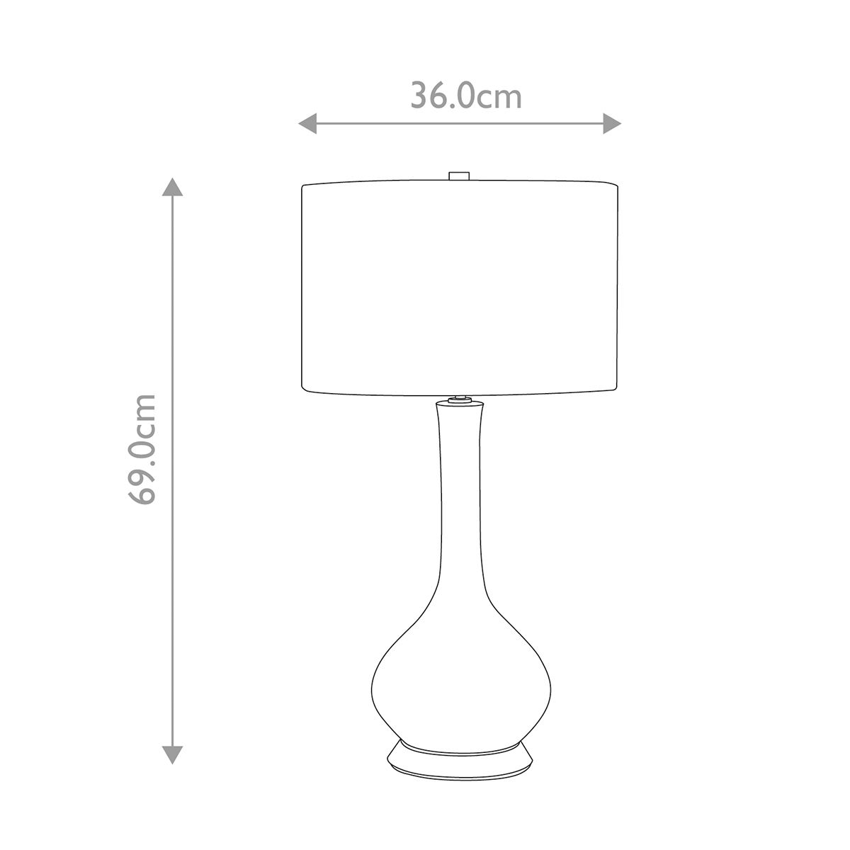 Bruno Table Lamp - Silver