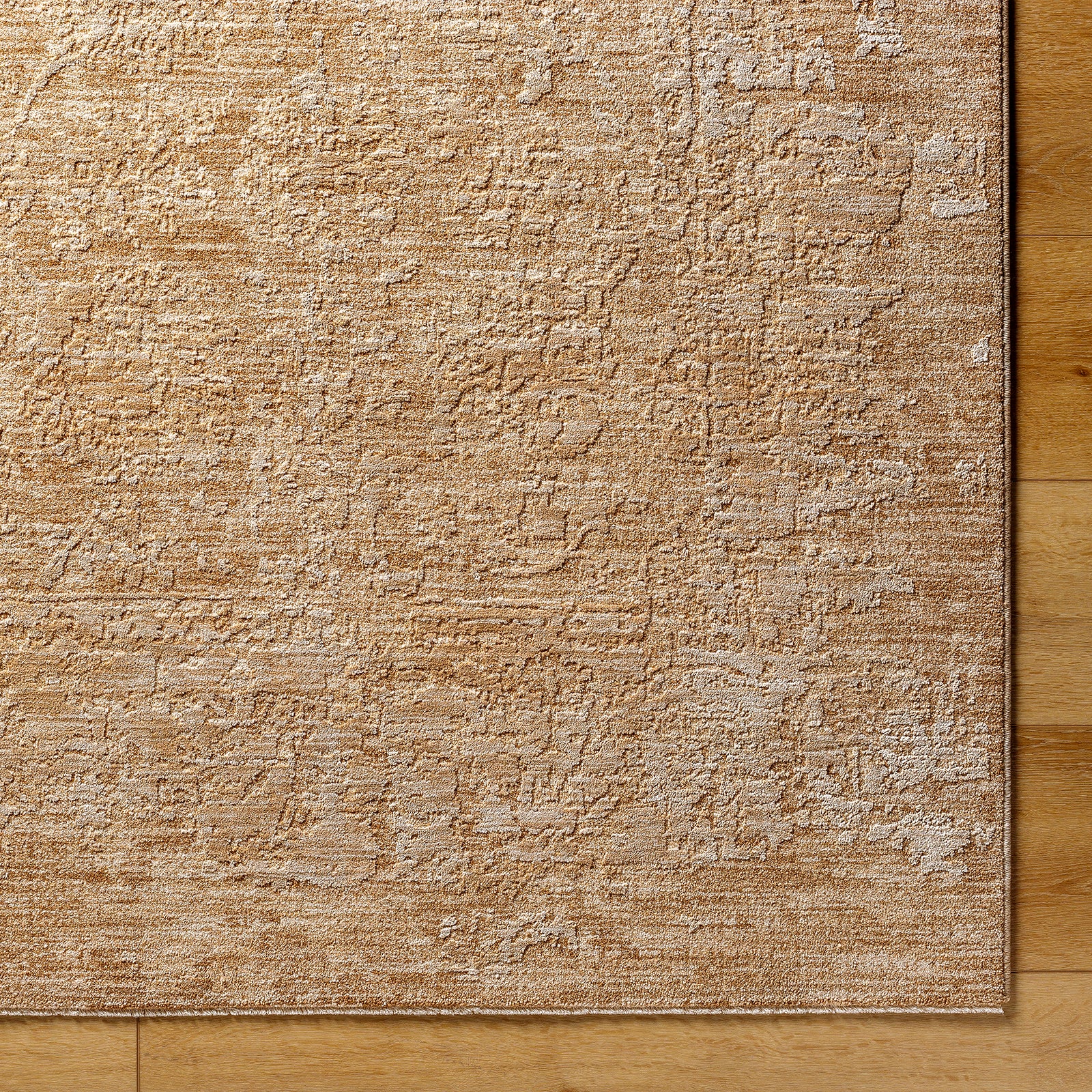 Masterpiece Vintage Traditional Boho Fringe Beige & Tan Polyester Rug 200x290cm - reverse roll detail